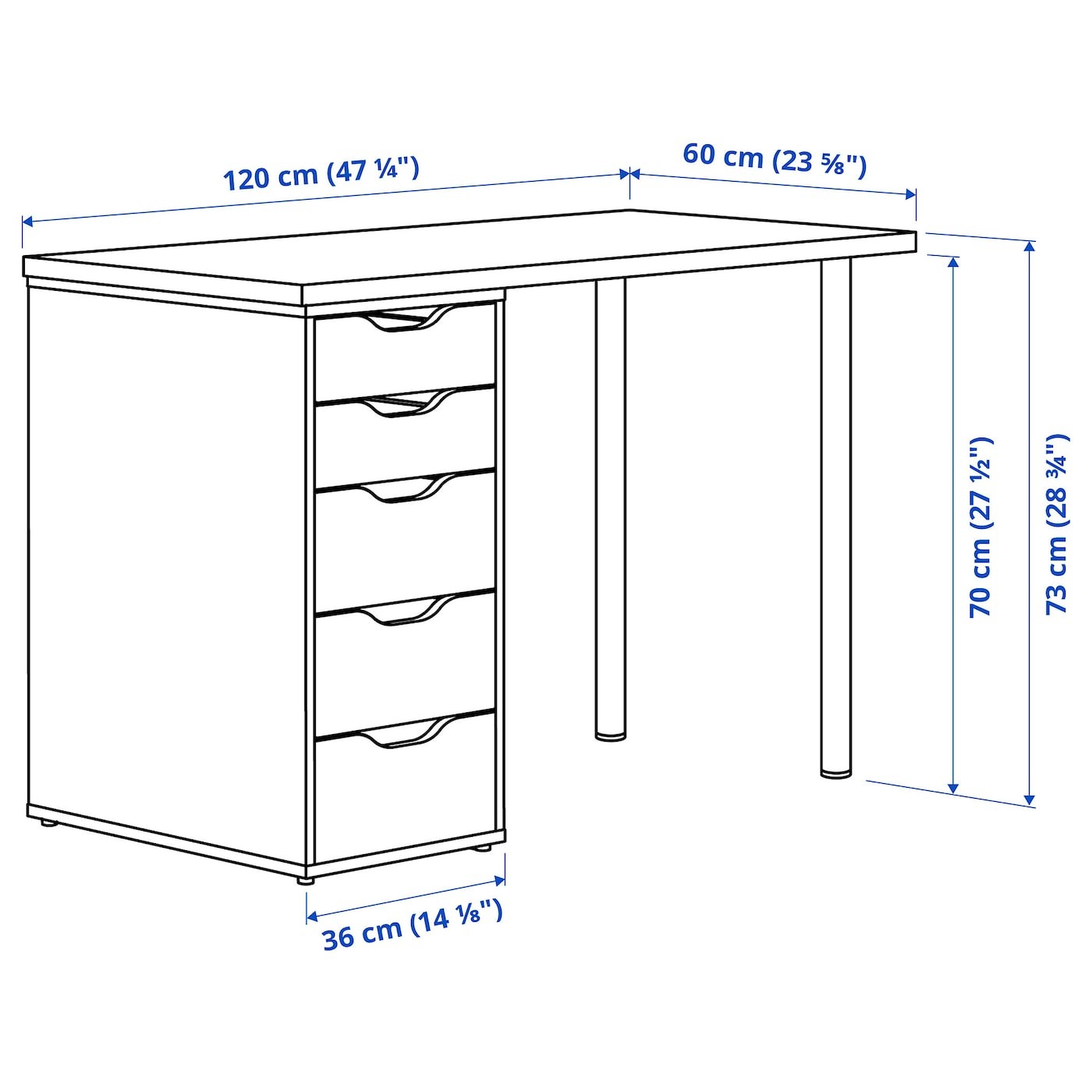 LAGKAPTEN/ELDBERGET / EKENABBEN Desk and storage combination