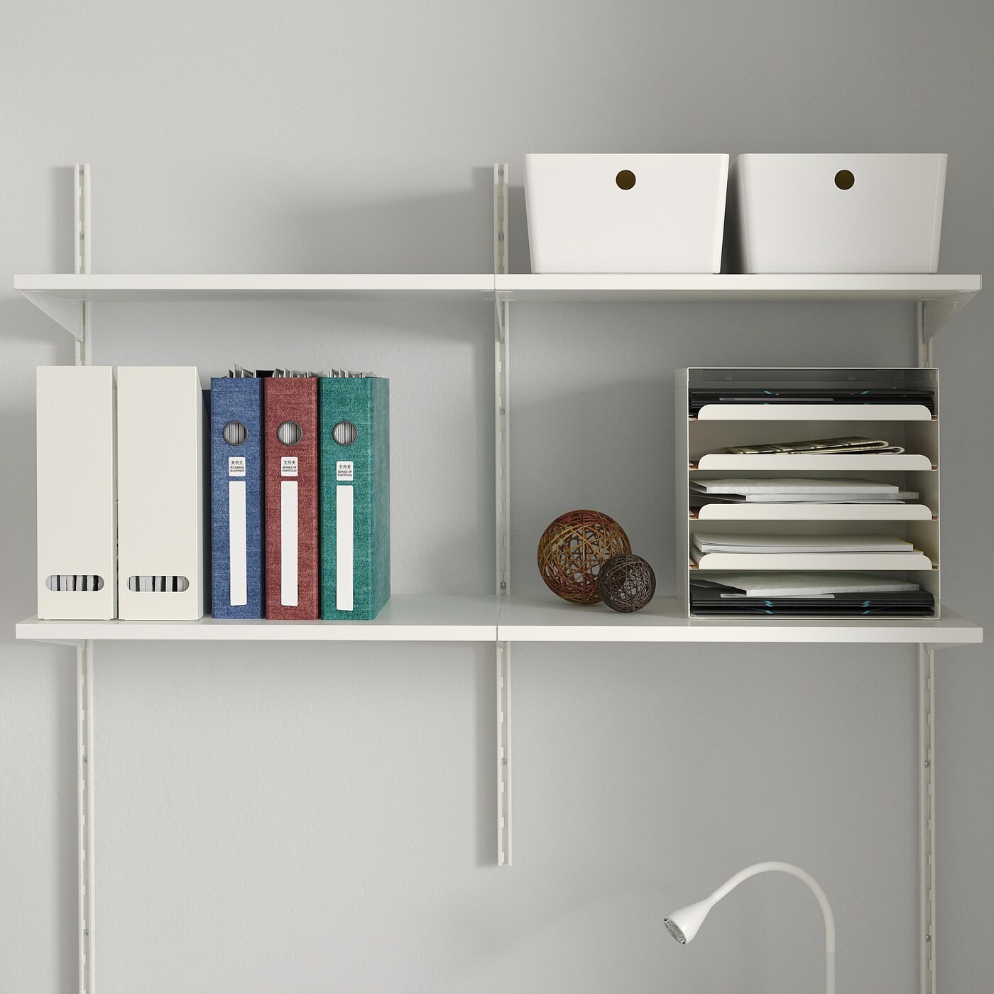 BOAXEL / LAGKAPTEN Shelving unit with table top