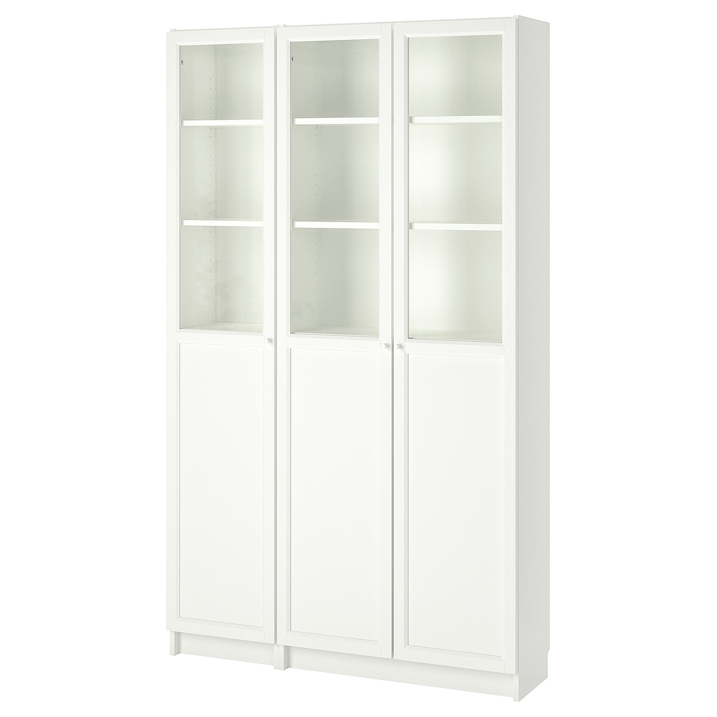 BILLY / OXBERG Bookcase with panel/glass doors