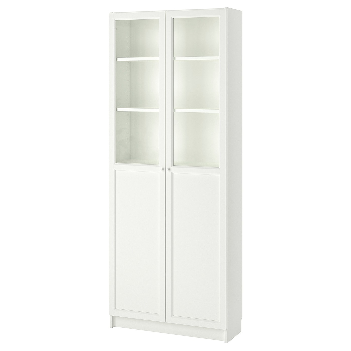 BILLY / OXBERG Bookcase with panel/glass doors