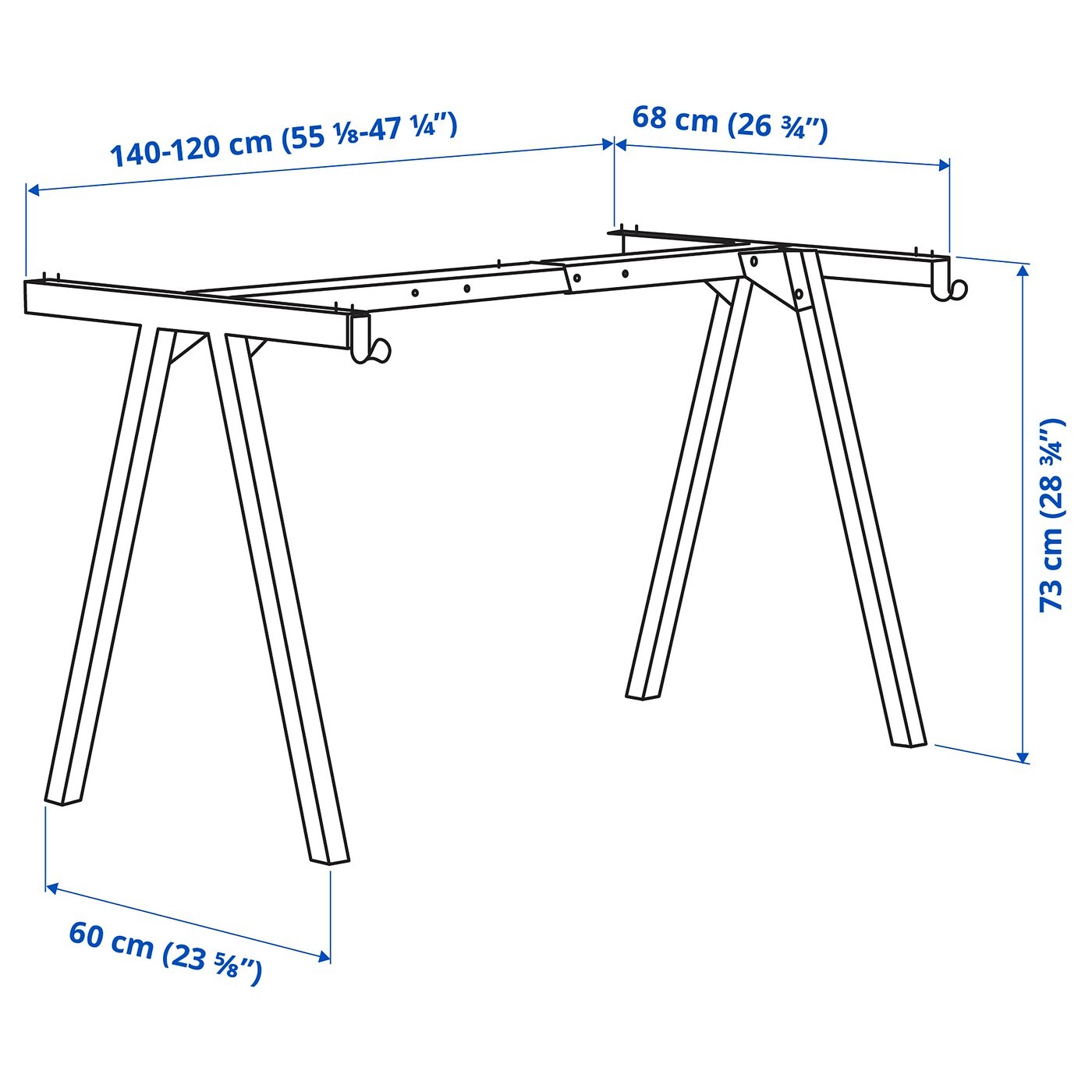 TROTTEN Underframe for table top