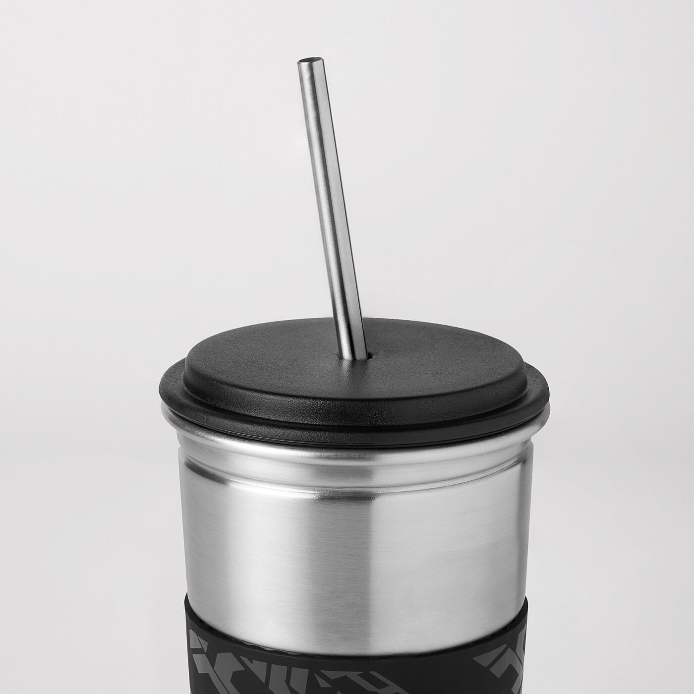 LÅNESPELARE Mug with lid and straw