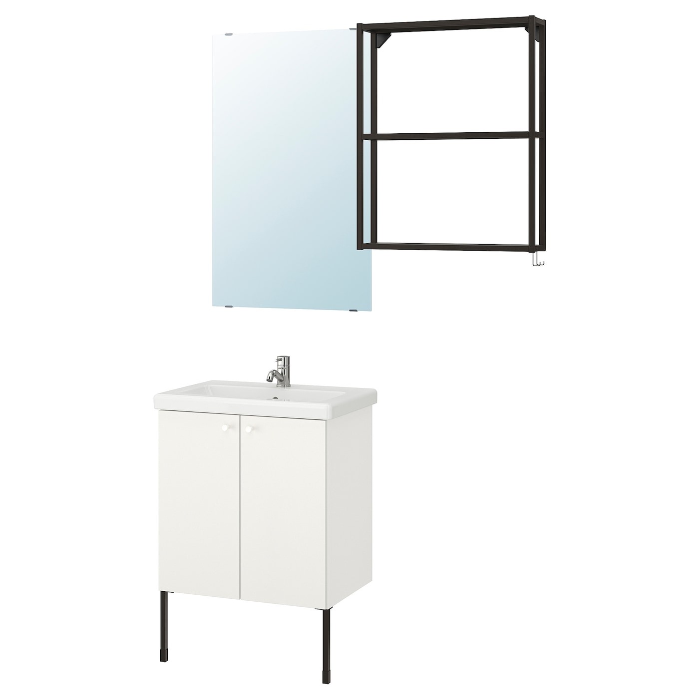 ENHET / TVÄLLEN Bathroom furniture, set of 11