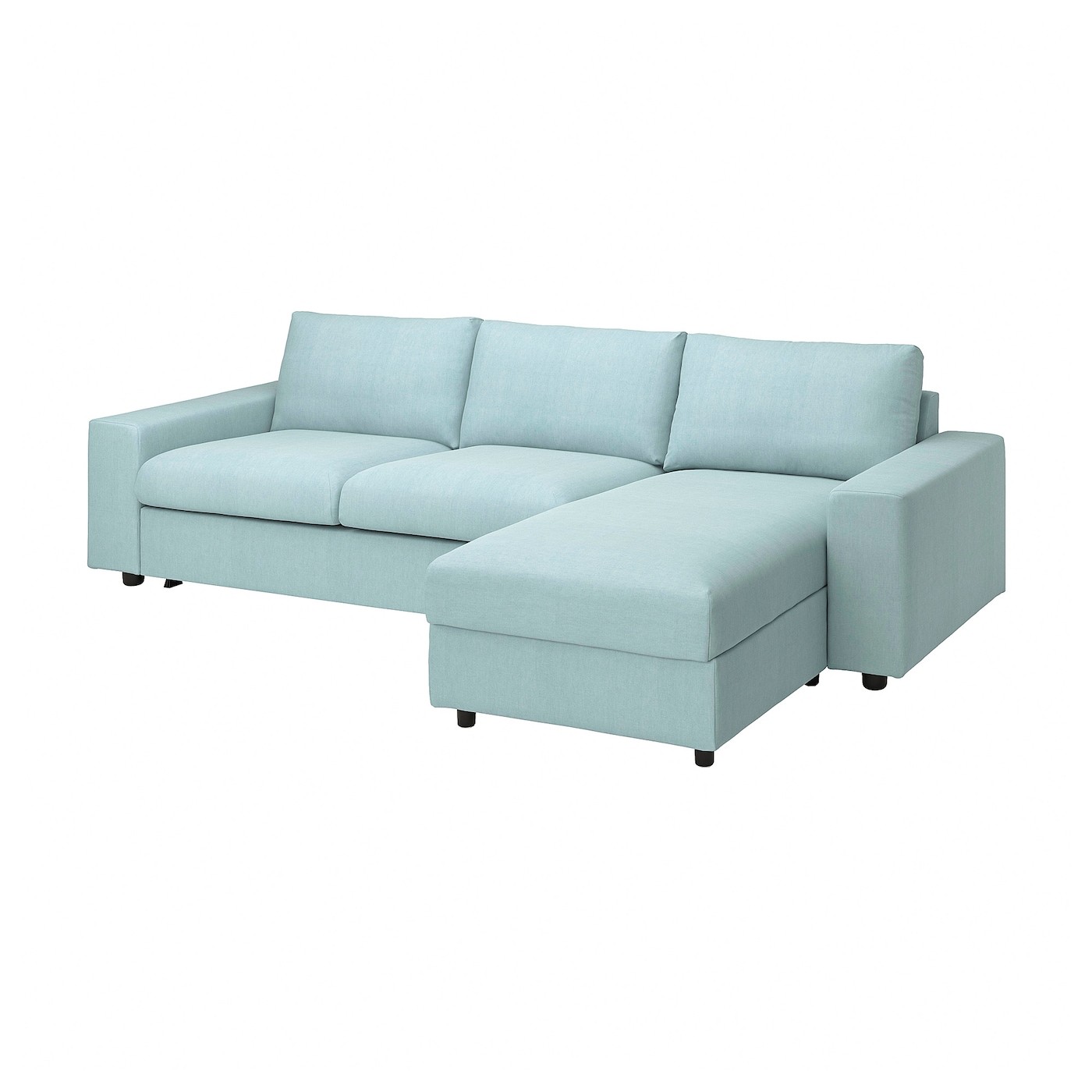 VIMLE Cover 3-seat sofa-bed w chaise lng