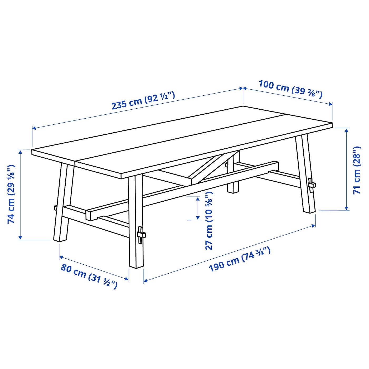 SKOGSTA / BERGMUND Table and 6 chairs