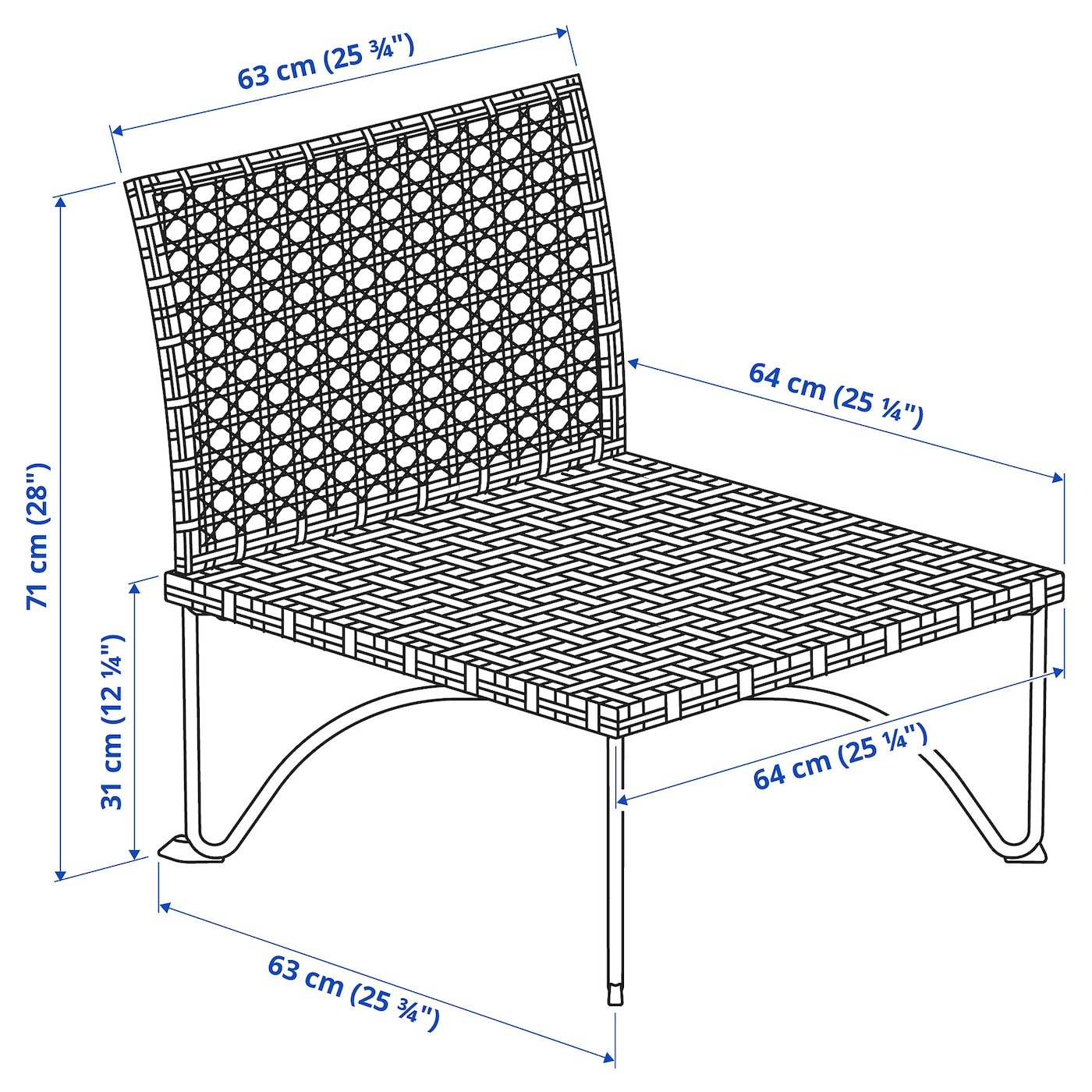 JUTHOLMEN One-seat section, outdoor