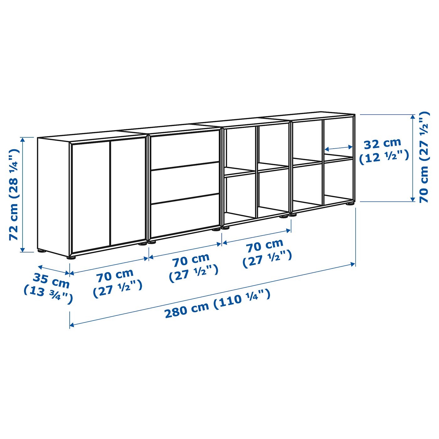 EKET Cabinet combination with feet