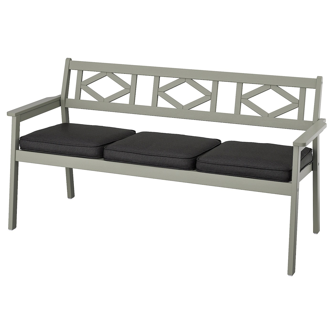 BONDHOLMEN Bench with backrest, outdoor