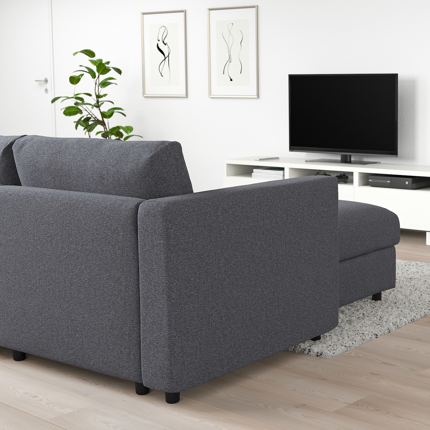 VIMLE Crnr sofa-bed, 5-seat w chaise lng