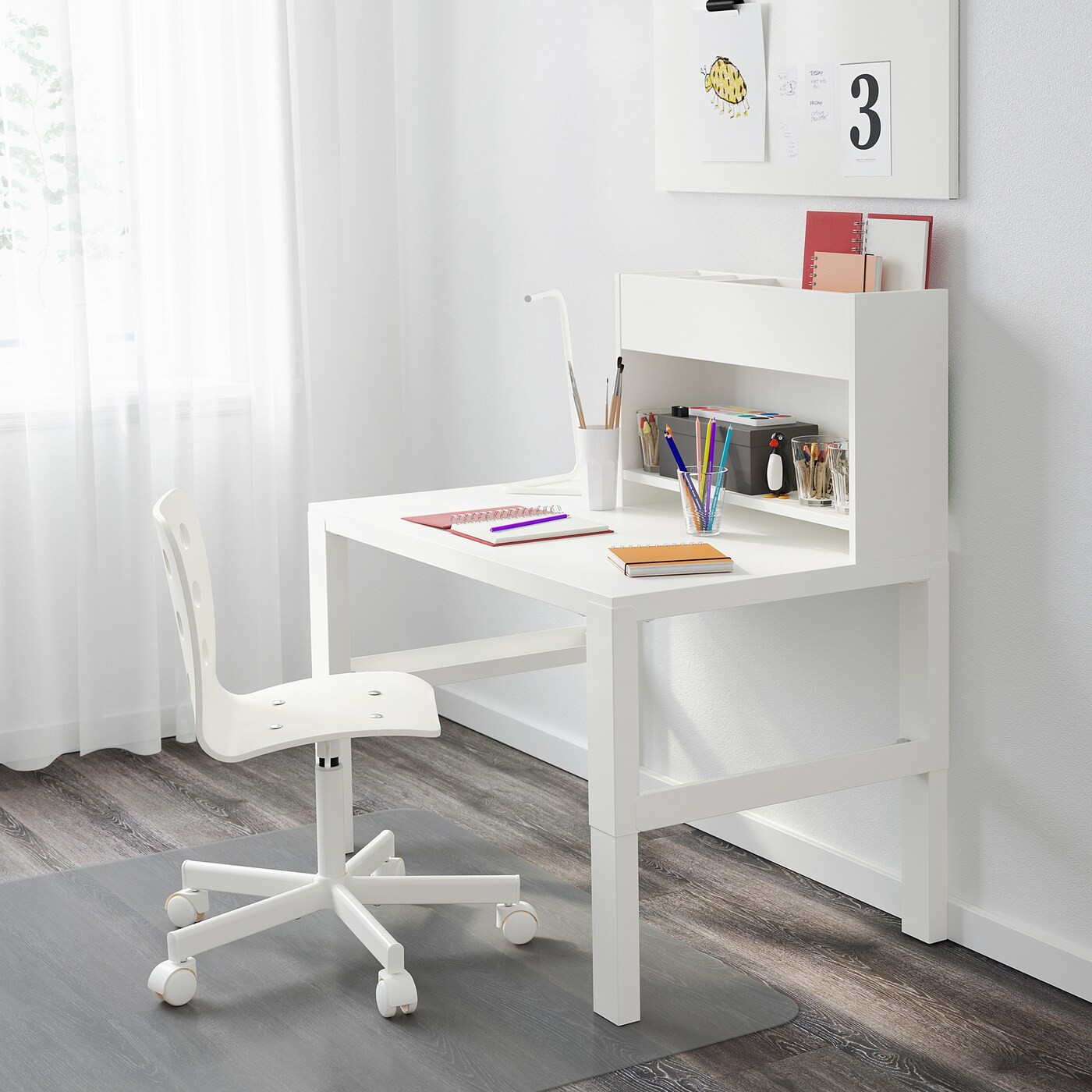 PÅHL Desk with add-on unit