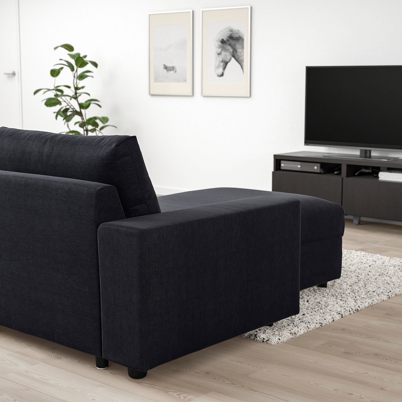 VIMLE Crnr sofa-bed, 5-seat w chaise lng