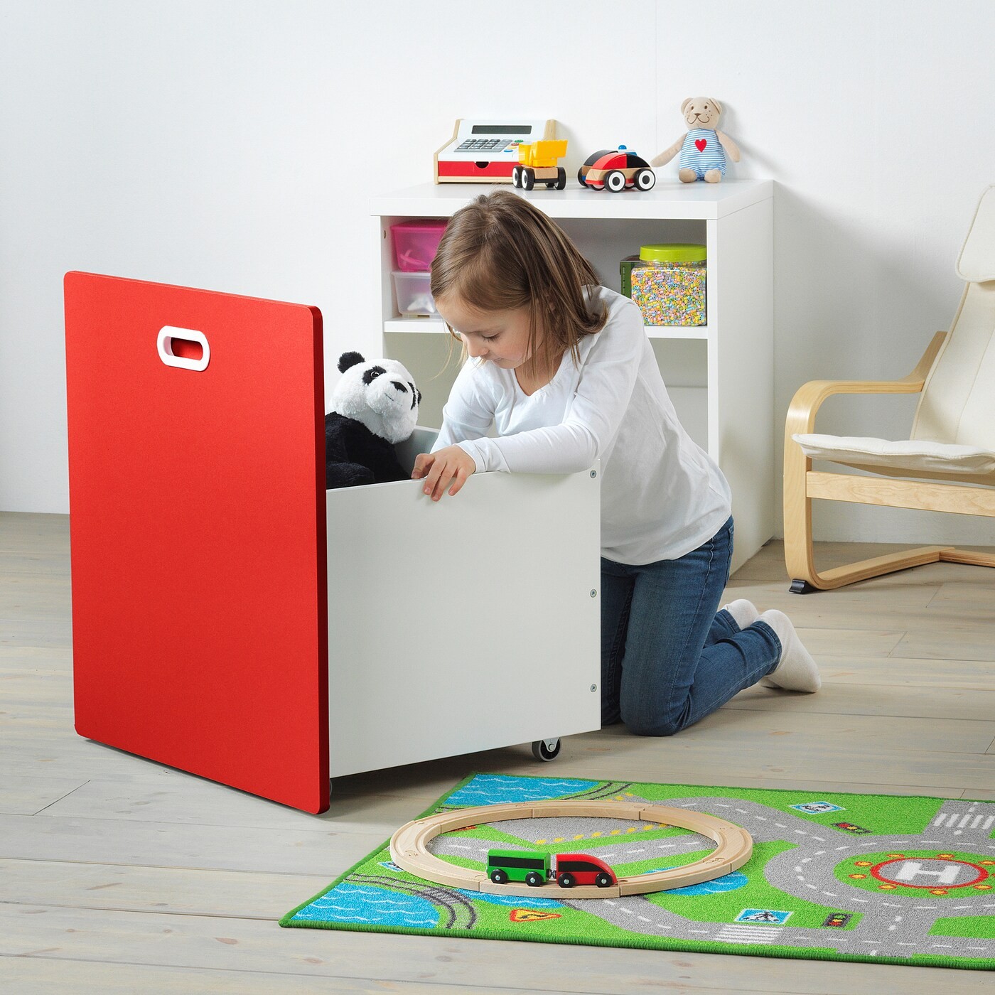 STUVA / FRITIDS Toy storage with wheels