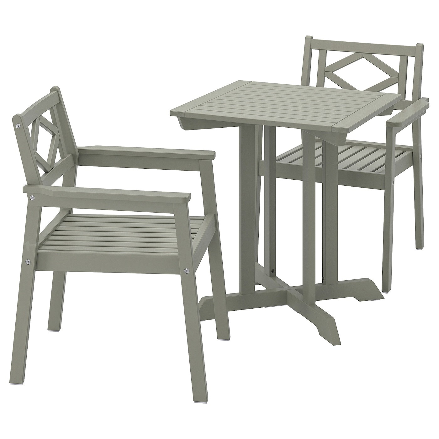 BONDHOLMEN Table+2 chairs w armrests, outdoor