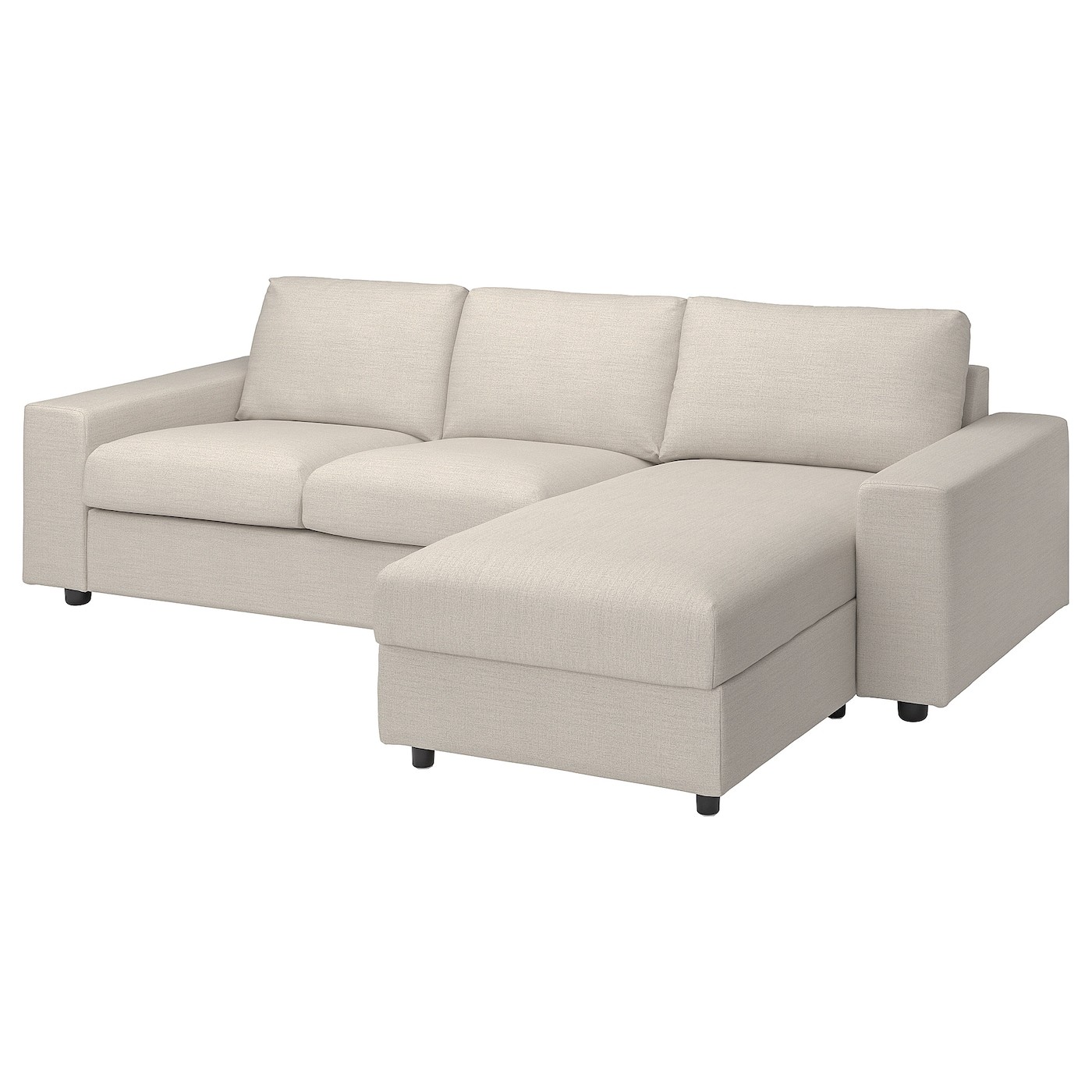 VIMLE Cover 3-seat sofa w chaise longue