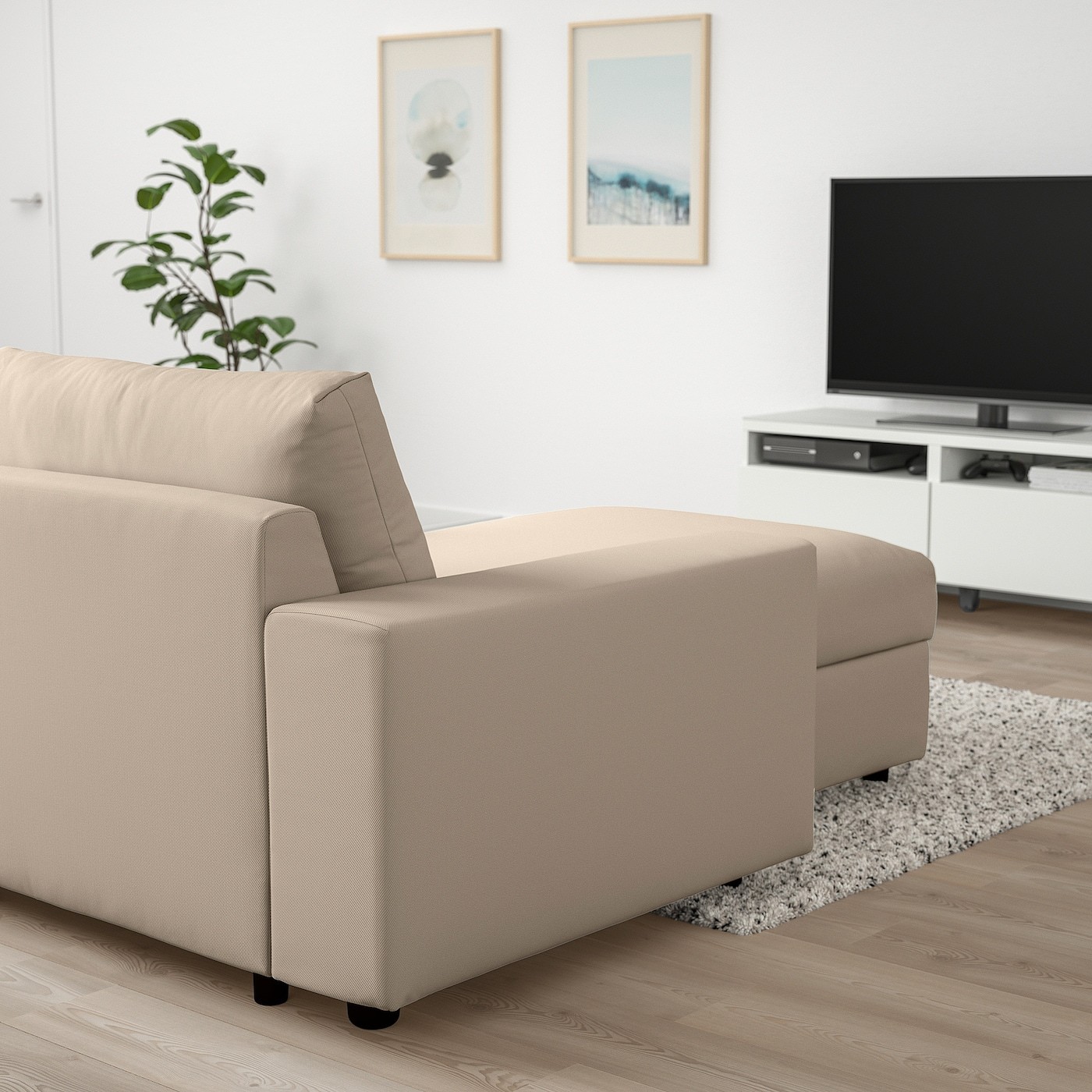 VIMLE Crnr sofa-bed, 5-seat w chaise lng