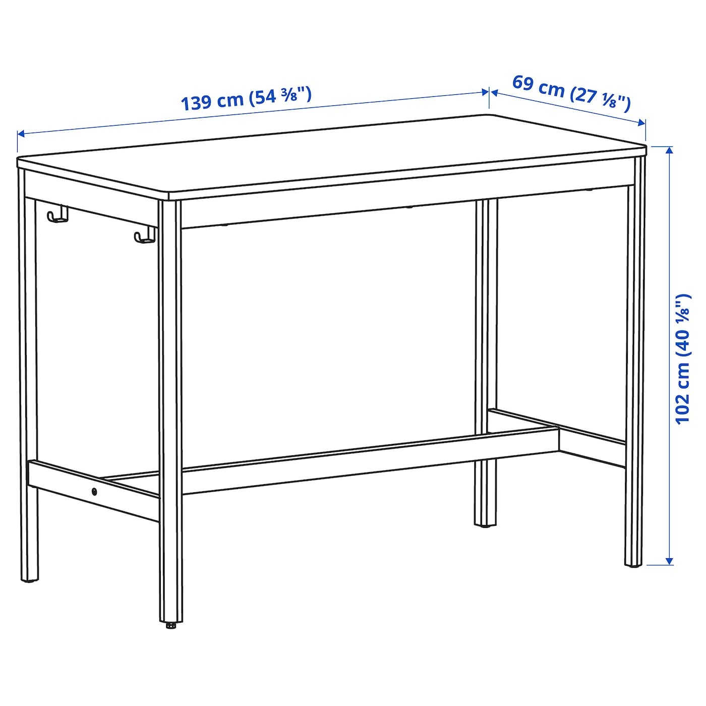 IDÅSEN Underframe for table top