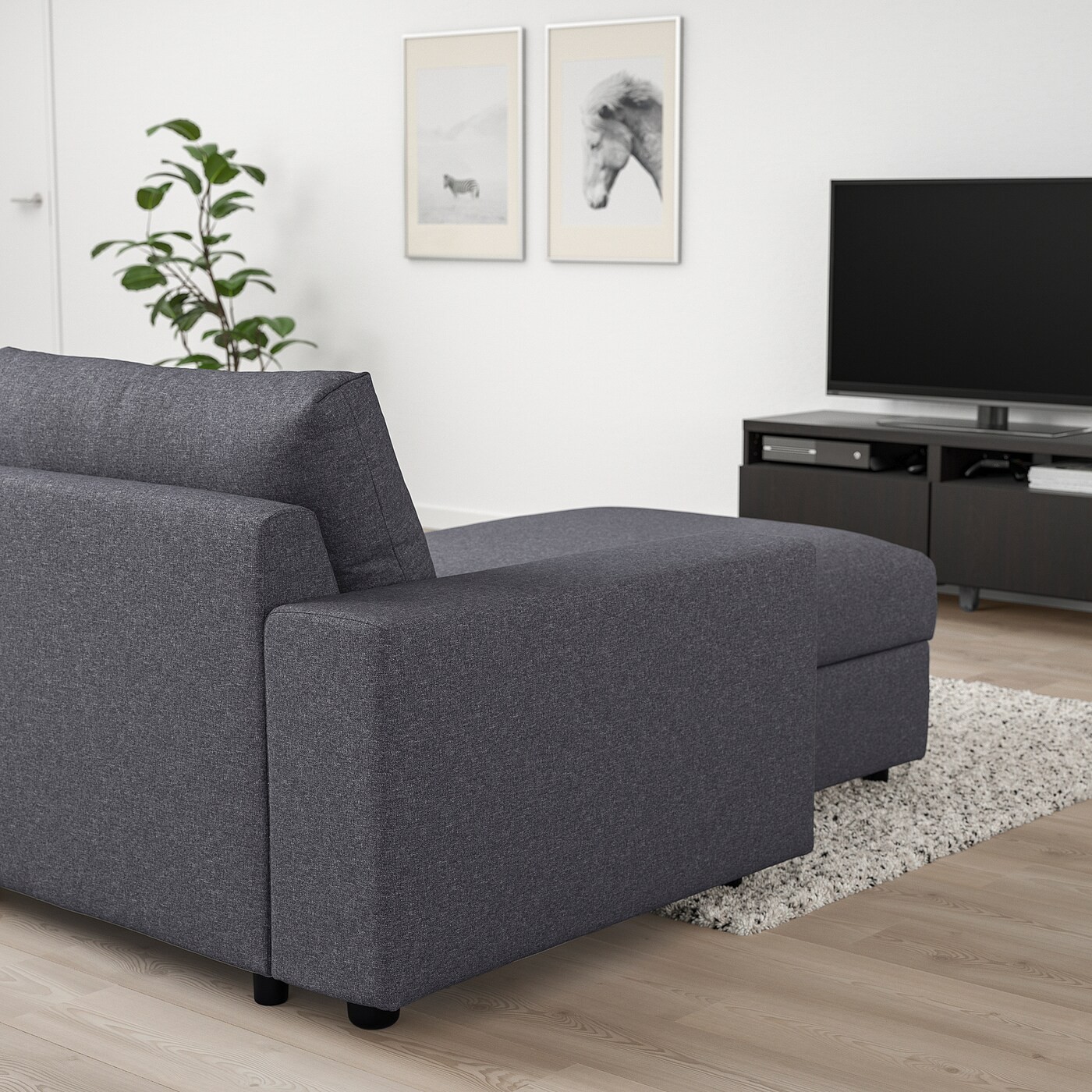 VIMLE Crnr sofa-bed, 5-seat w chaise lng