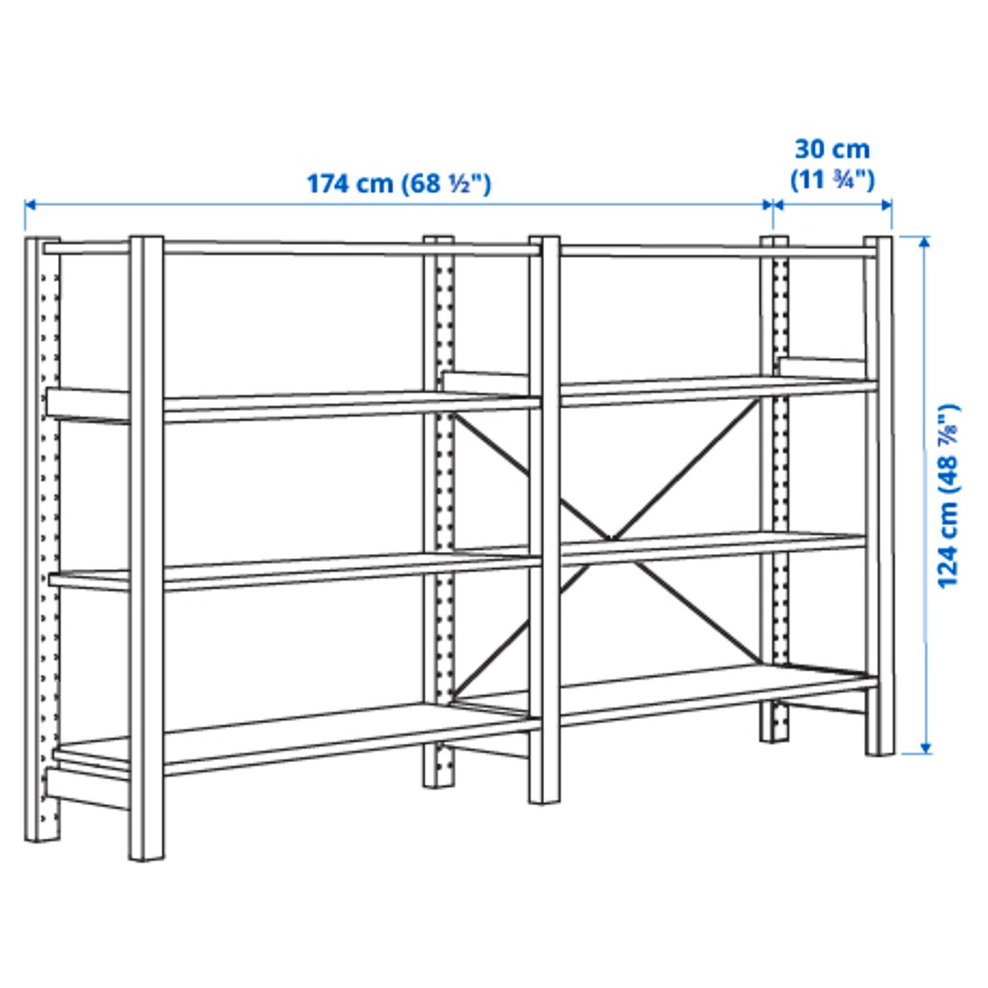 IVAR 2 sections/shelves