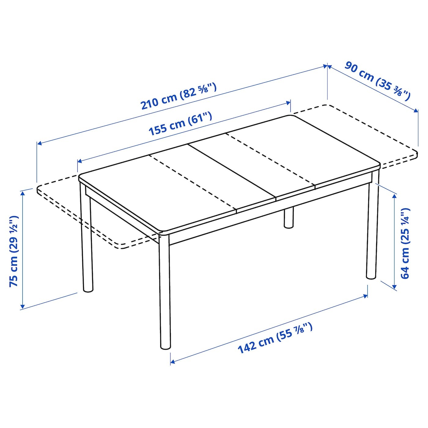 RÖNNINGE / LISABO Table and 4 chairs