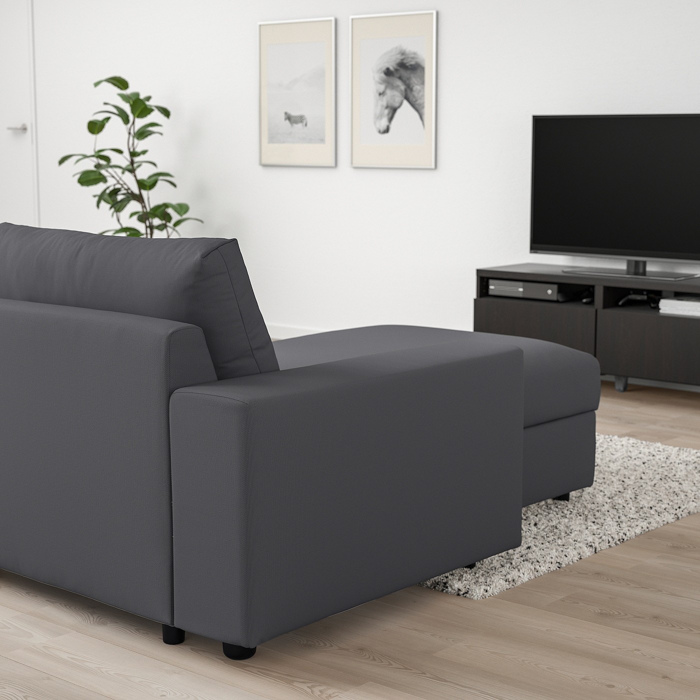 VIMLE 3-seat sofa-bed with chaise longue