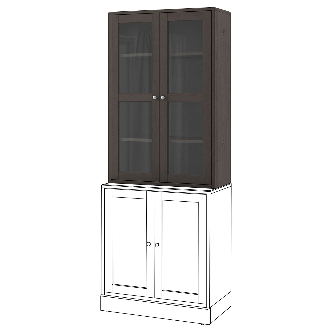 HAVSTA Glass-door cabinet