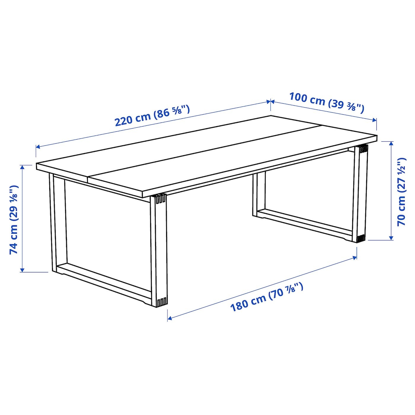 MÖRBYLÅNGA / LEIFARNE Table and 6 chairs