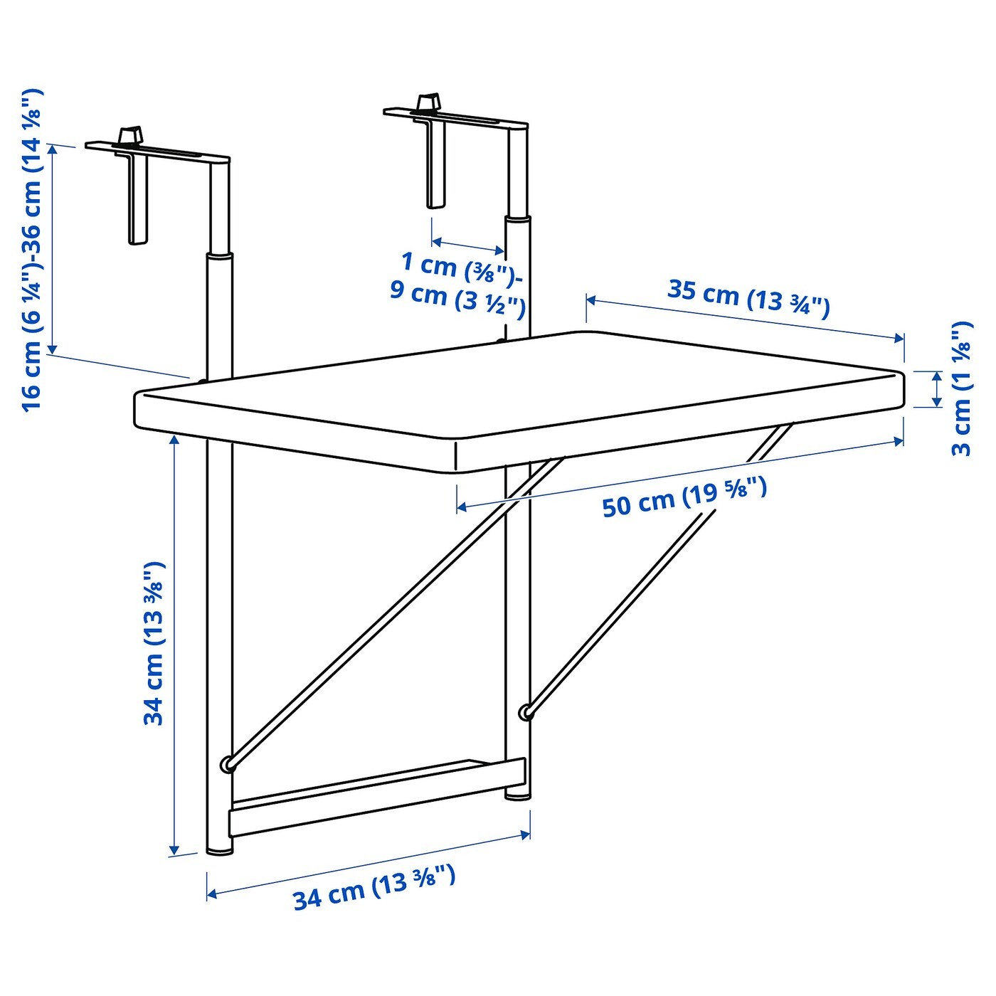 TORPARÖ Balcony table