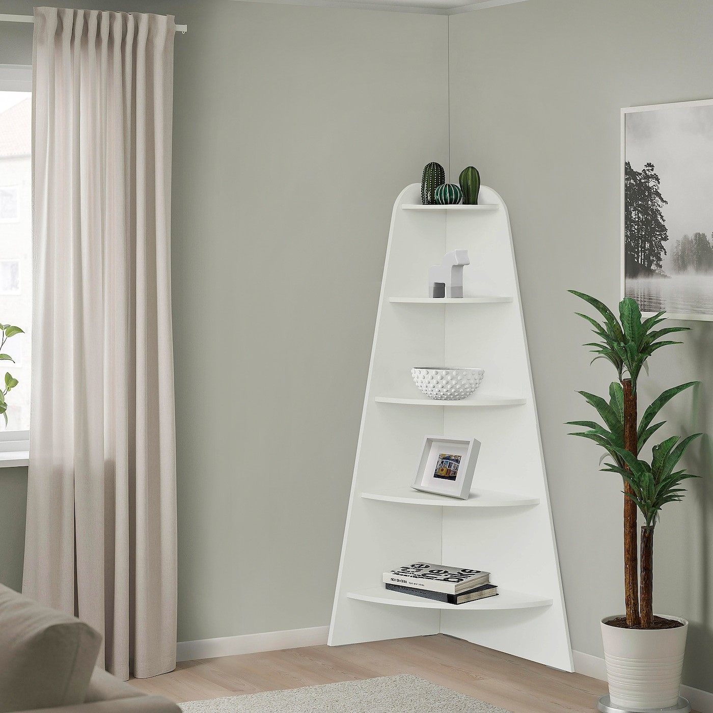 VARBY Corner shelf unit