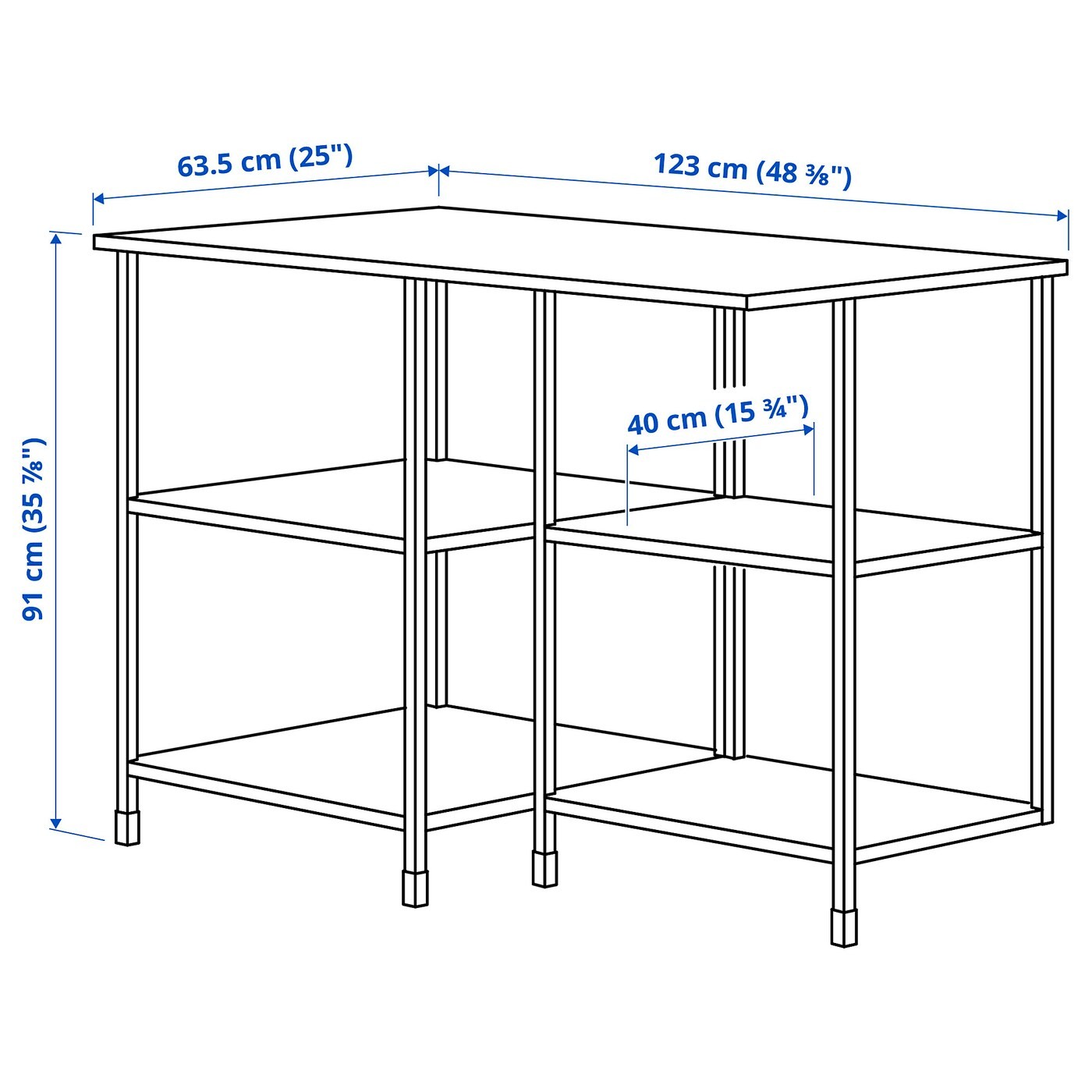 ENHET Kitchen isl storage comb w seating