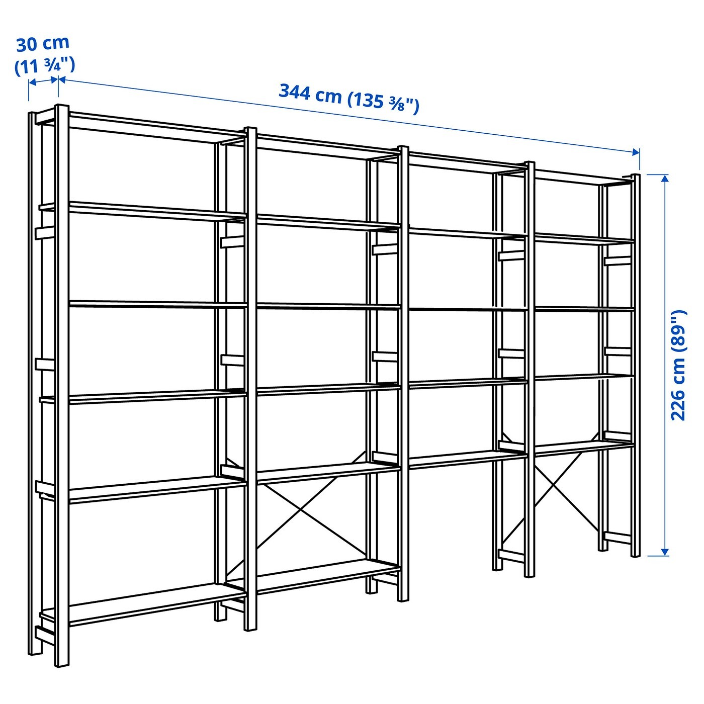 IVAR 4 sections/shelves