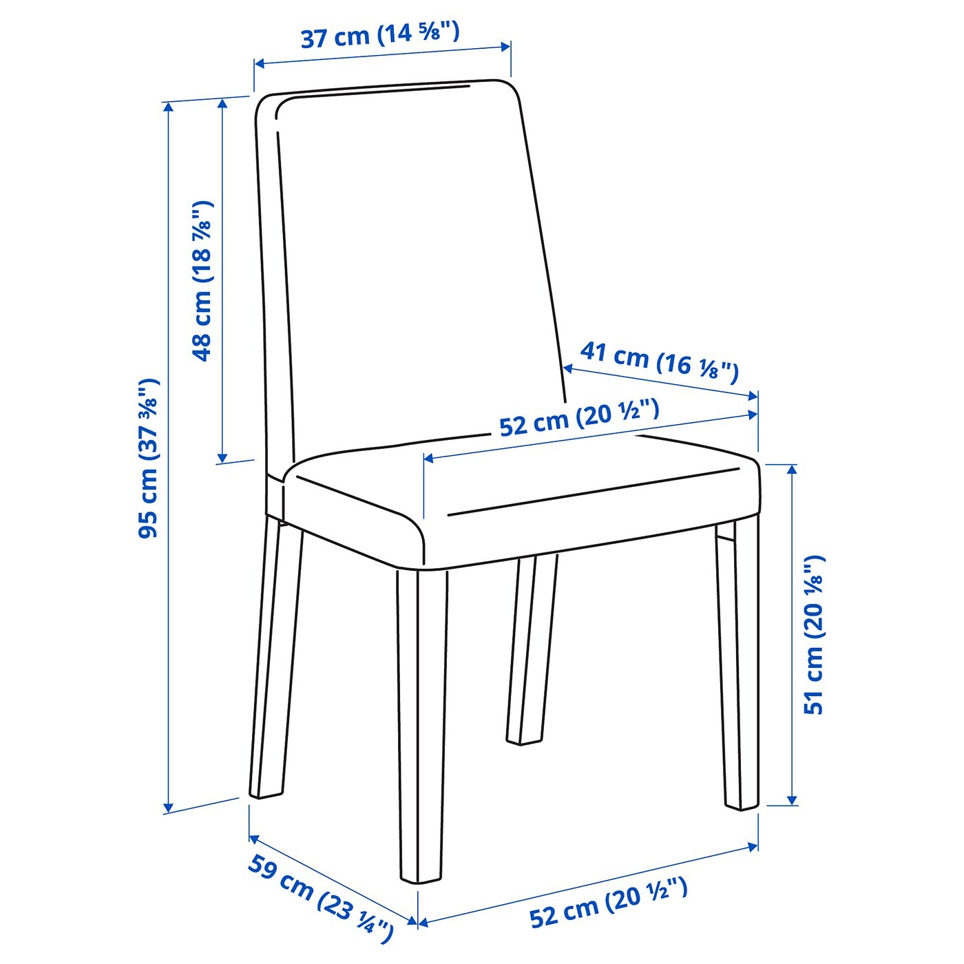 SKOGSTA / BERGMUND Table and 6 chairs