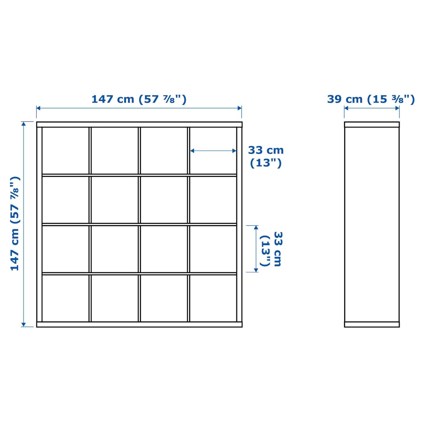 KALLAX Shelving unit with 8 inserts