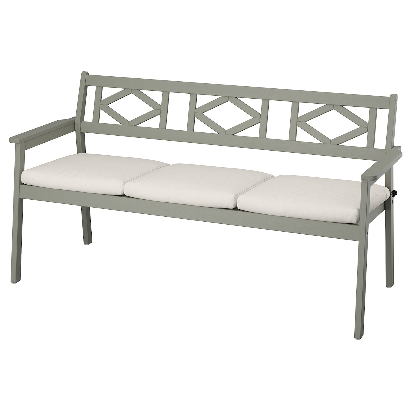 BONDHOLMEN Bench with backrest, outdoor