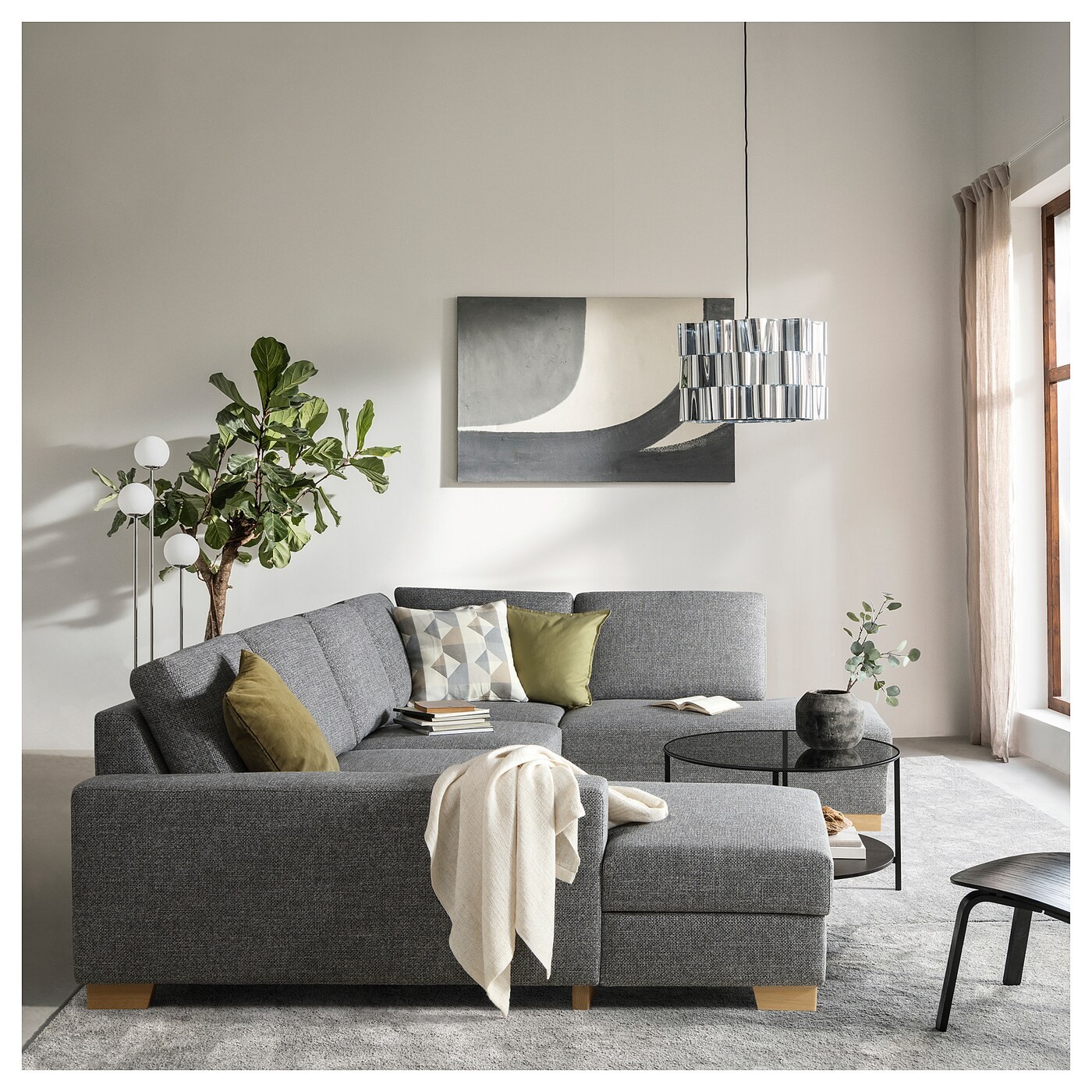 SÖRVALLEN Corner sofa, 4-seat