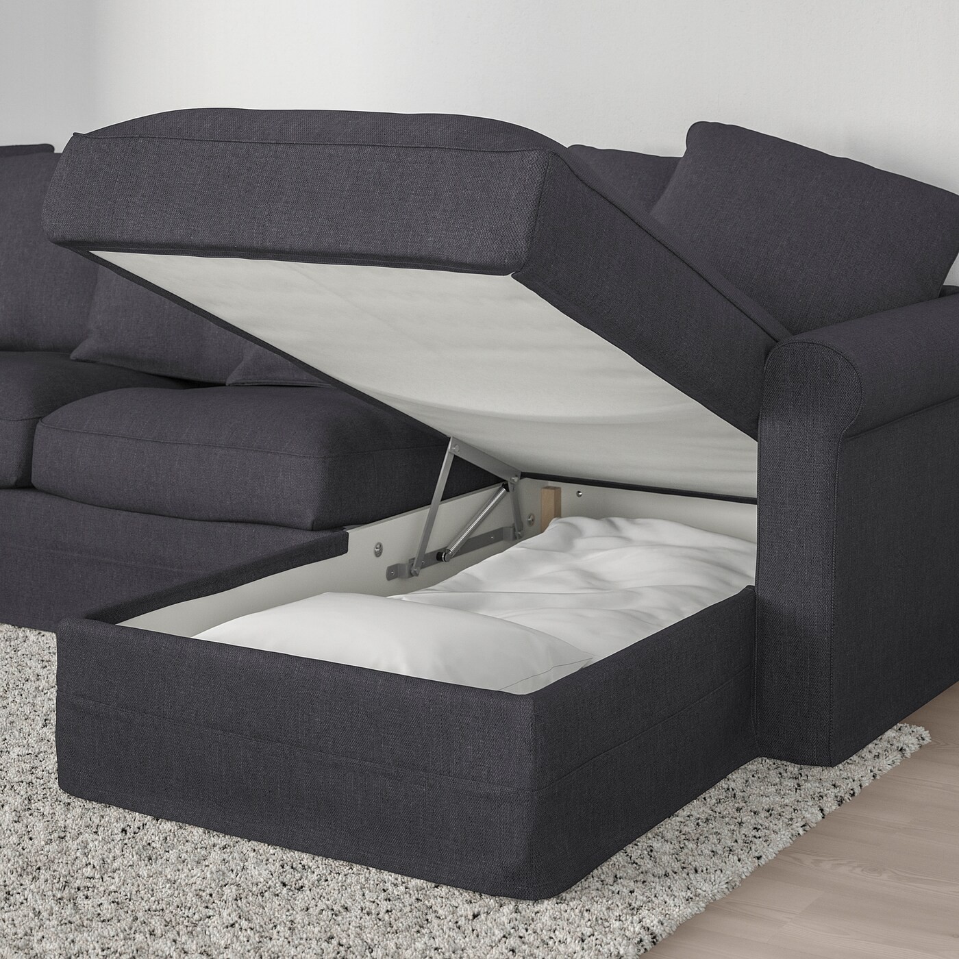 GRÖNLID Crnr sofa-bed, 5-seat w chaise lng