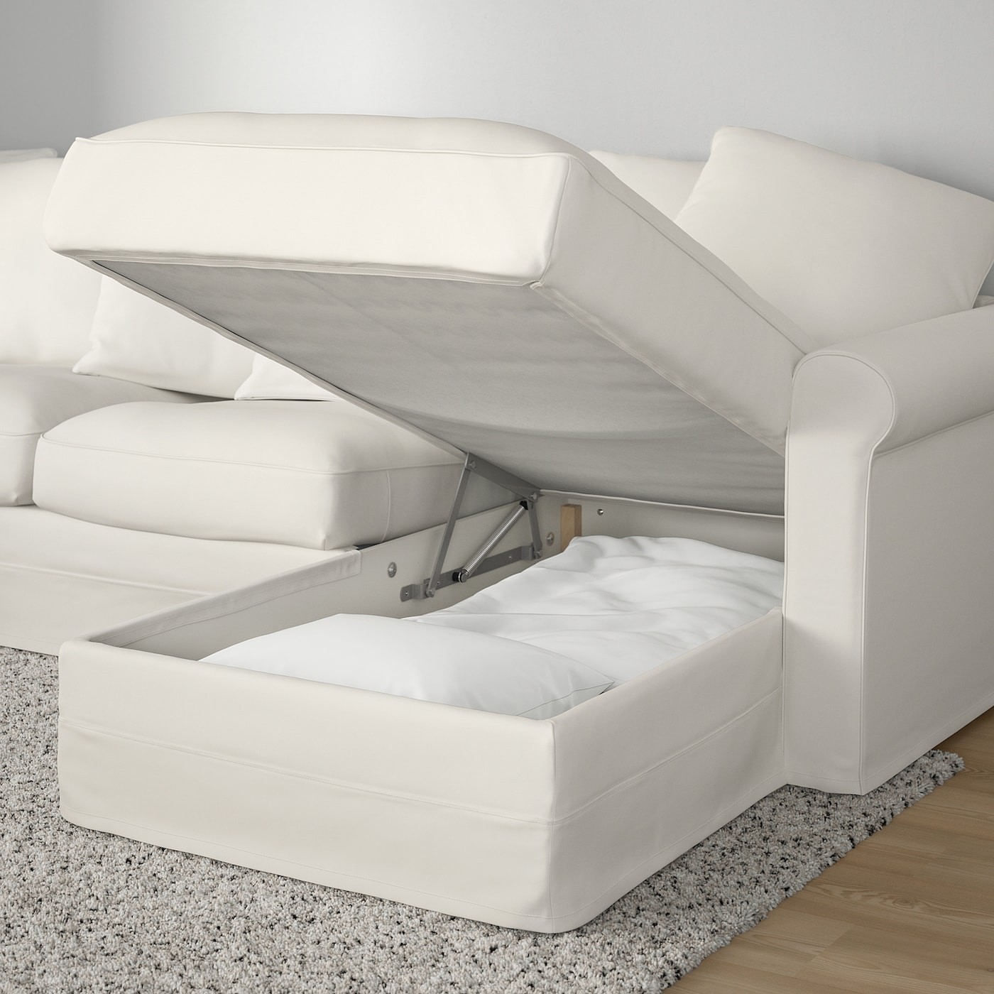 GRÖNLID Crnr sofa-bed, 5-seat w chaise lng