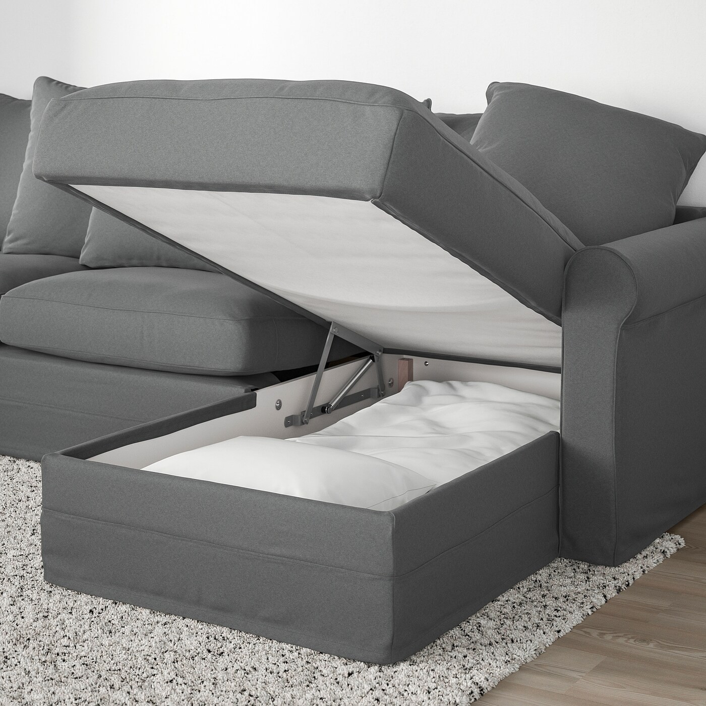 GRÖNLID Crnr sofa-bed, 5-seat w chaise lng