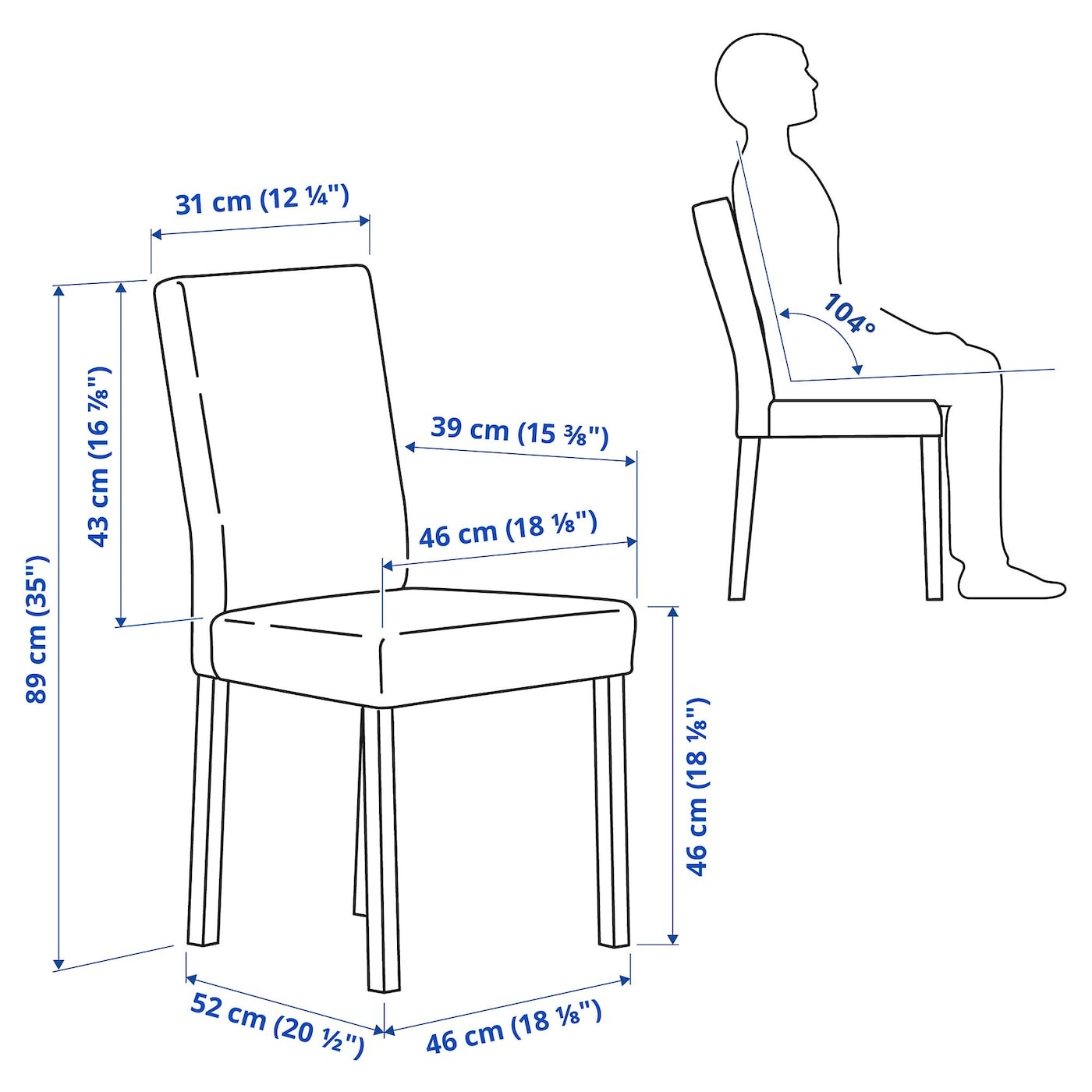 NORBERG / KÄTTIL Table and 2 chairs