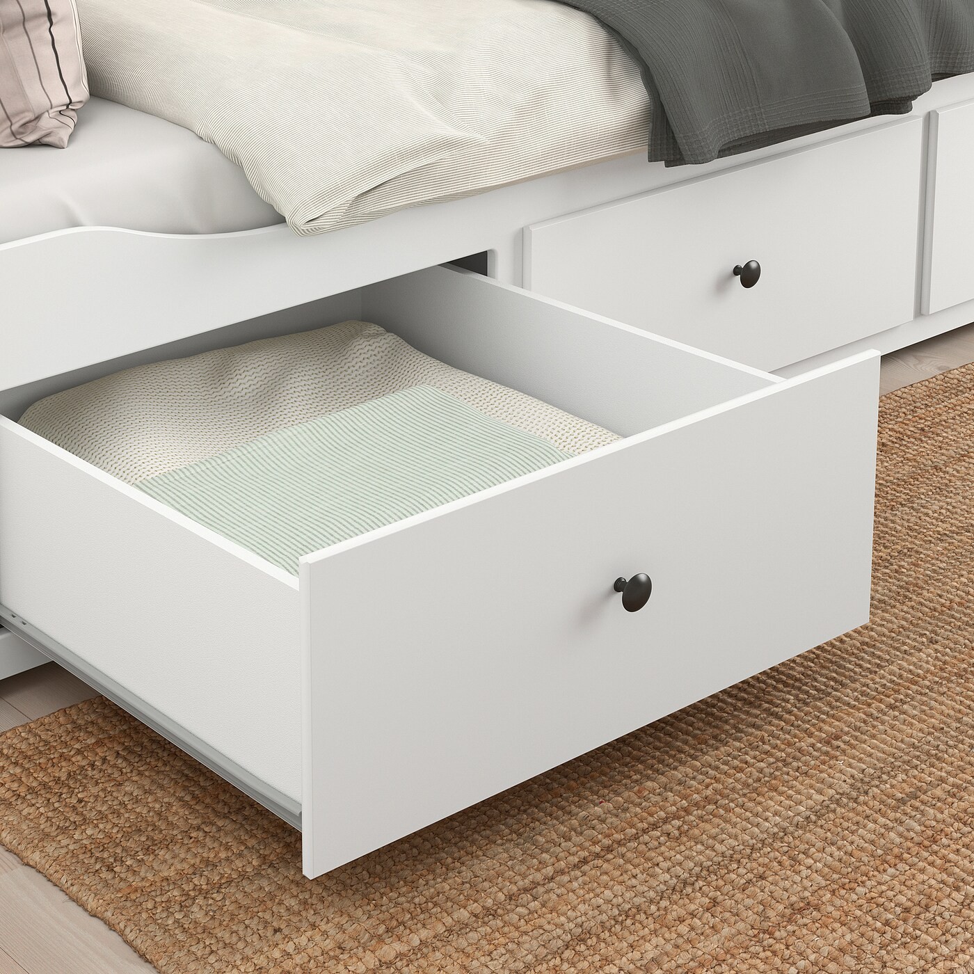 HEMNES سرير نهار بـ3 أدراج/مرتبتين