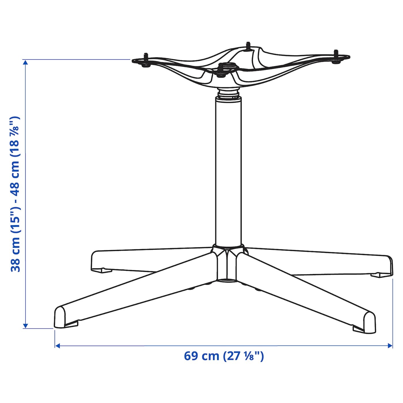 BALSBERGET Chair frame, swivel