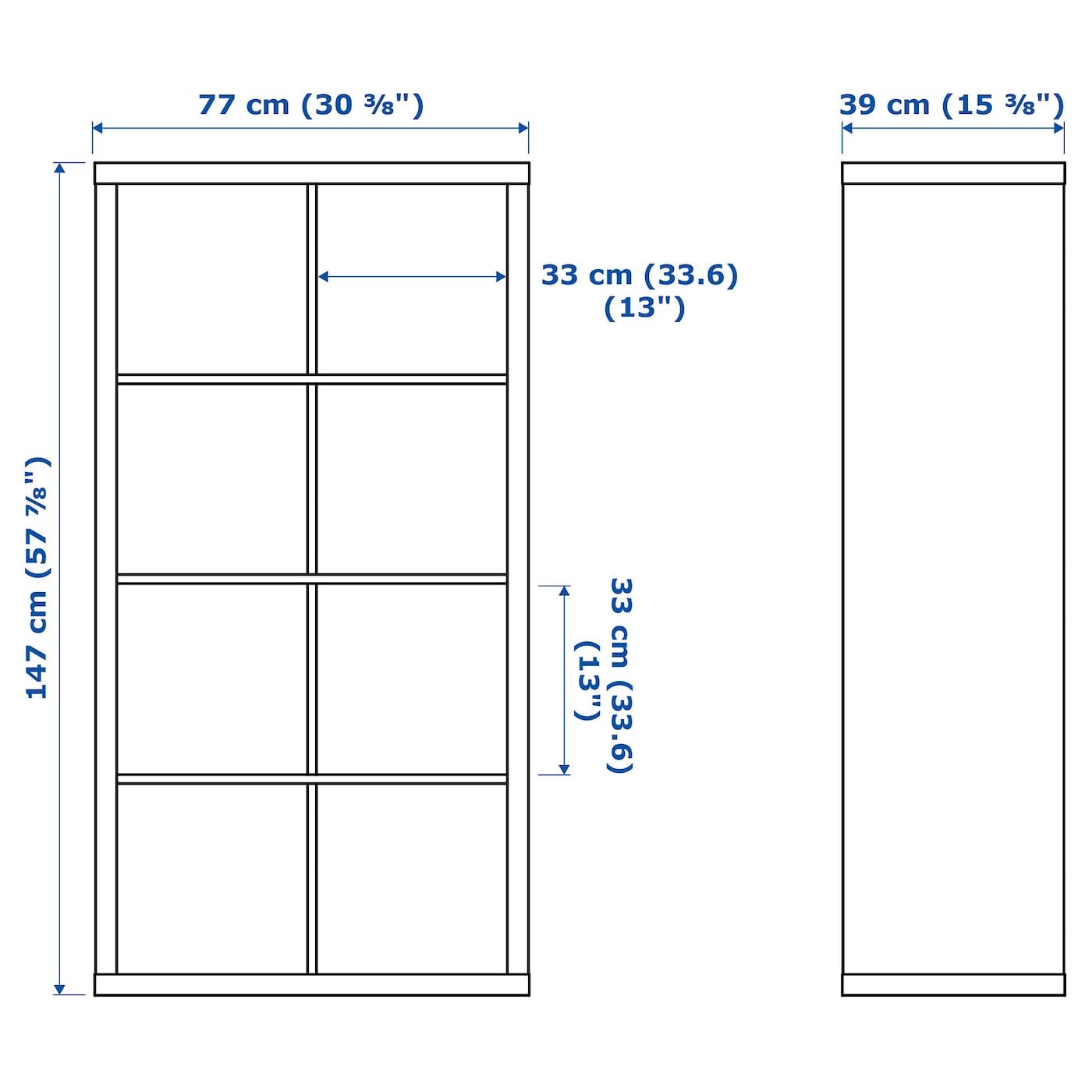 KALLAX Shelving unit with 2 inserts