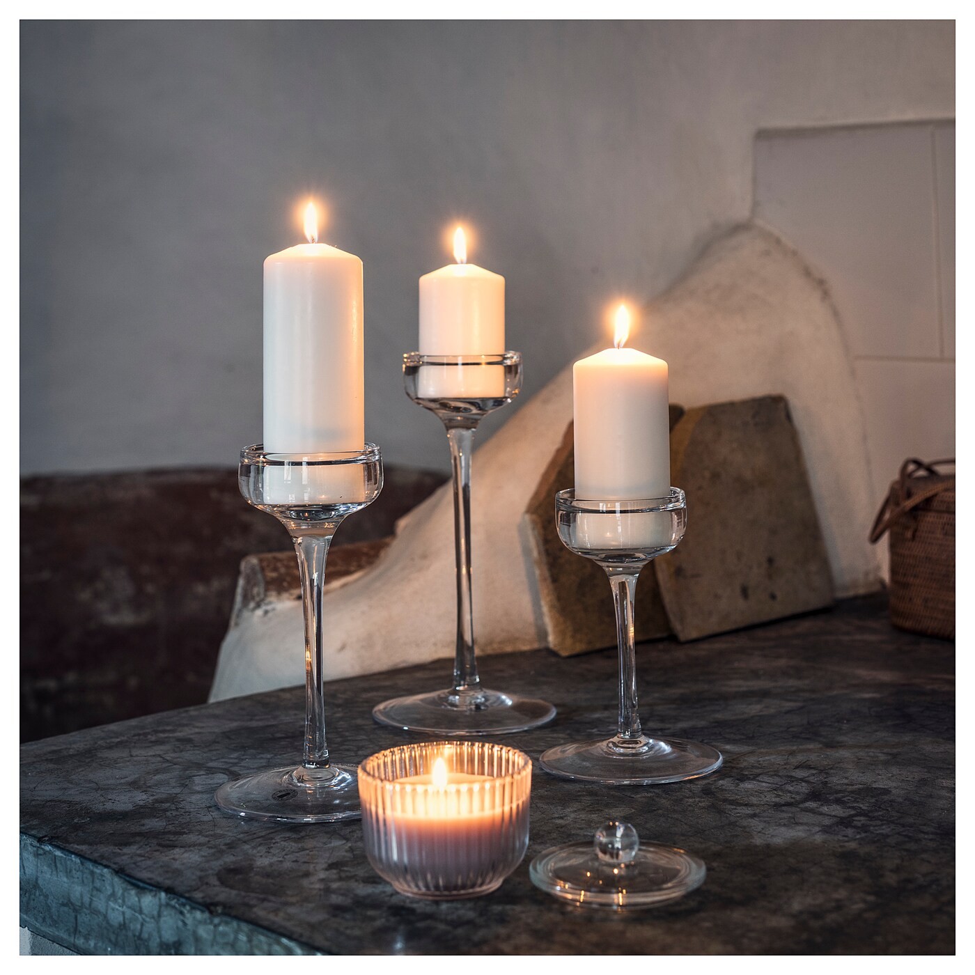 BLOMDOFT Scented candle in glass