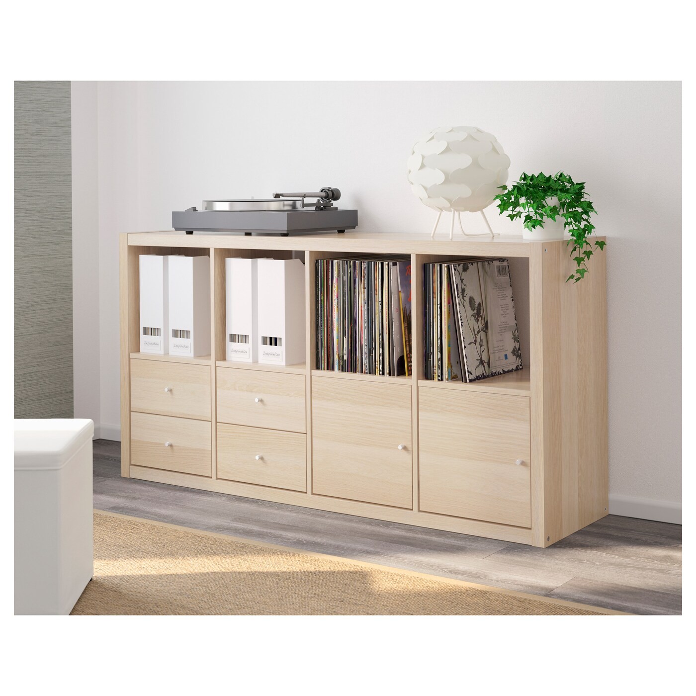 KALLAX Shelving unit with 4 inserts