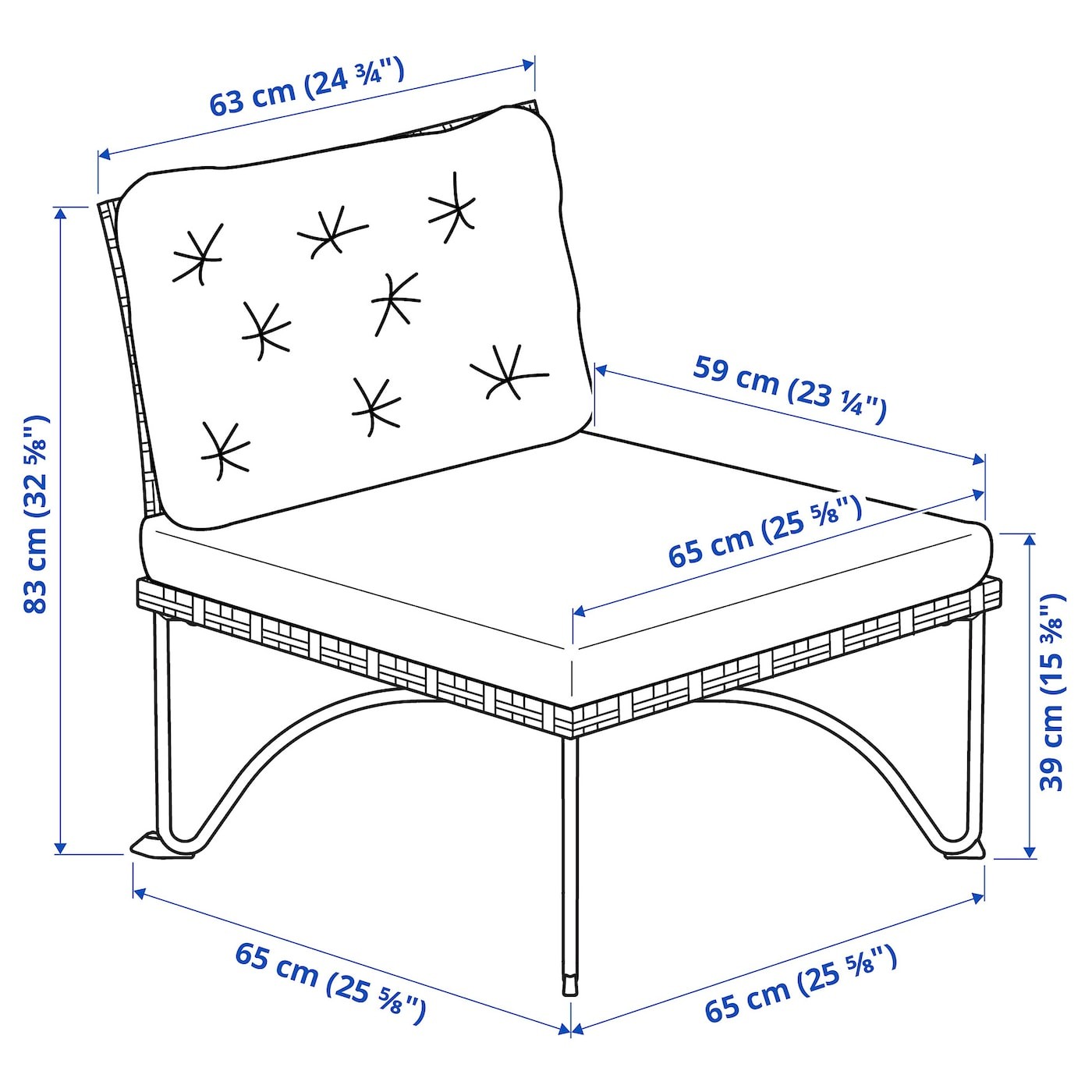 JUTHOLMEN Easy chair, outdoor