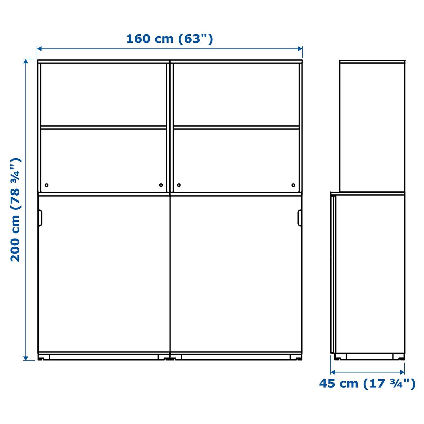 GALANT Storage combination w sliding doors