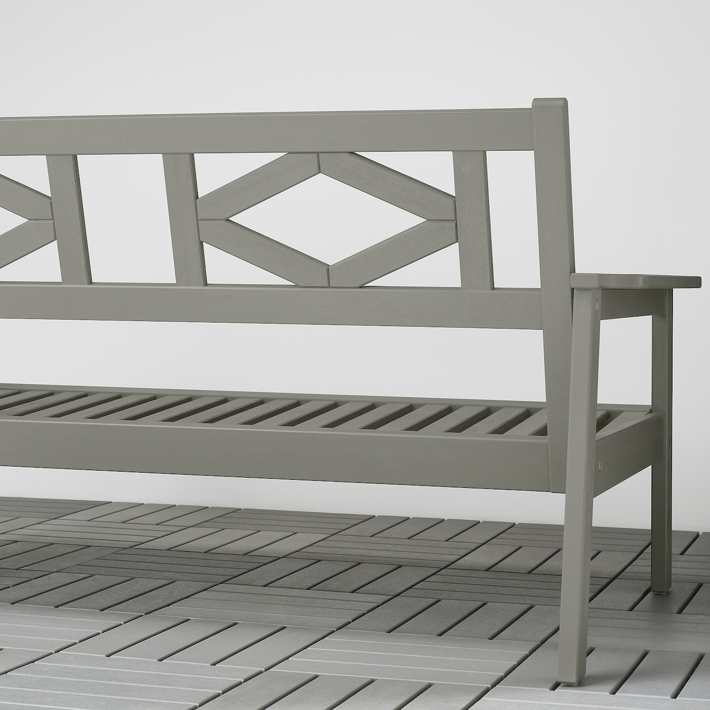 BONDHOLMEN Bench with backrest, outdoor