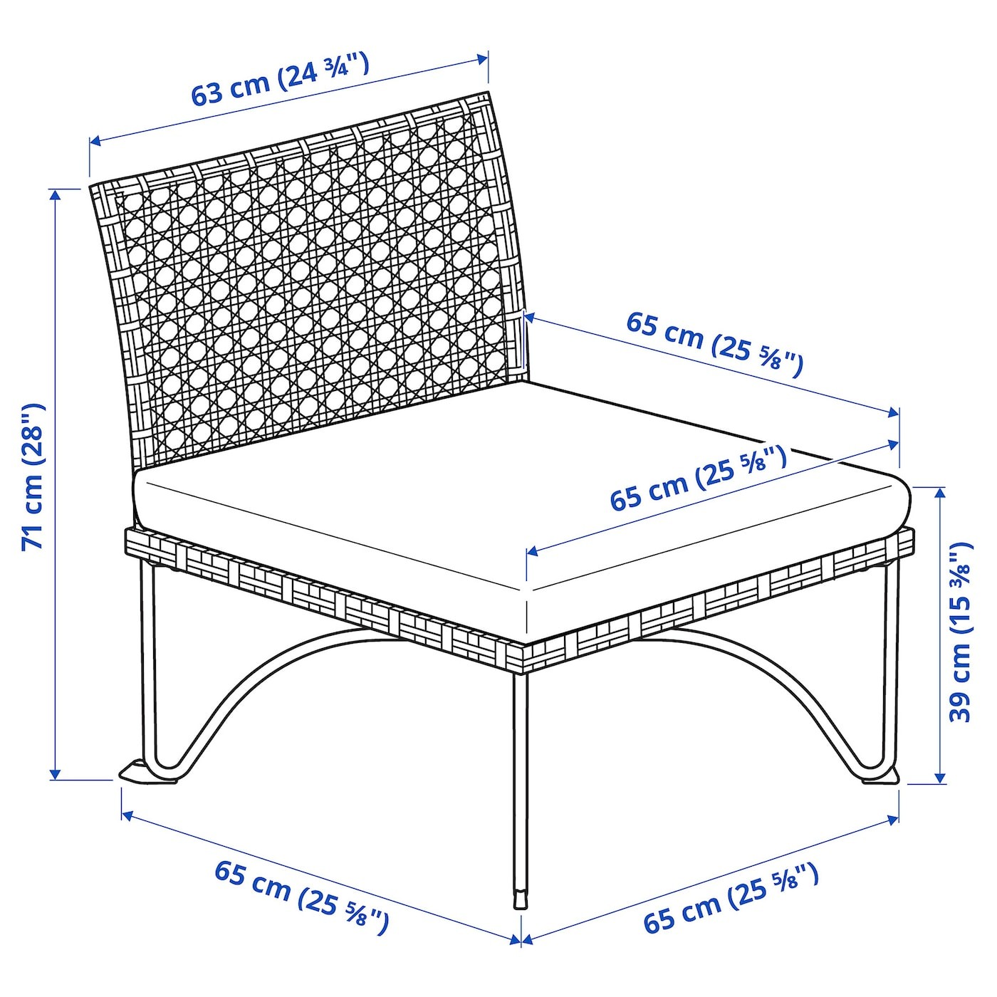 JUTHOLMEN Easy chair, outdoor