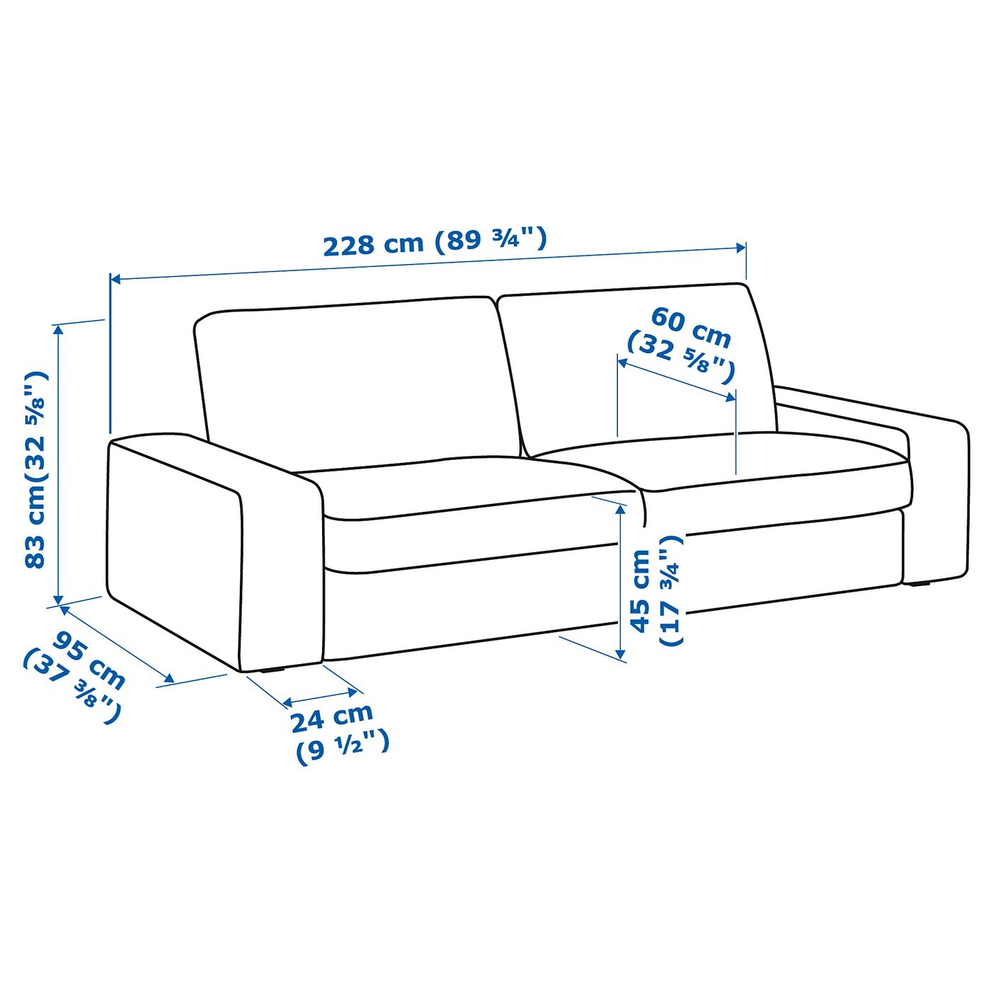 KIVIK Three-seat sofa