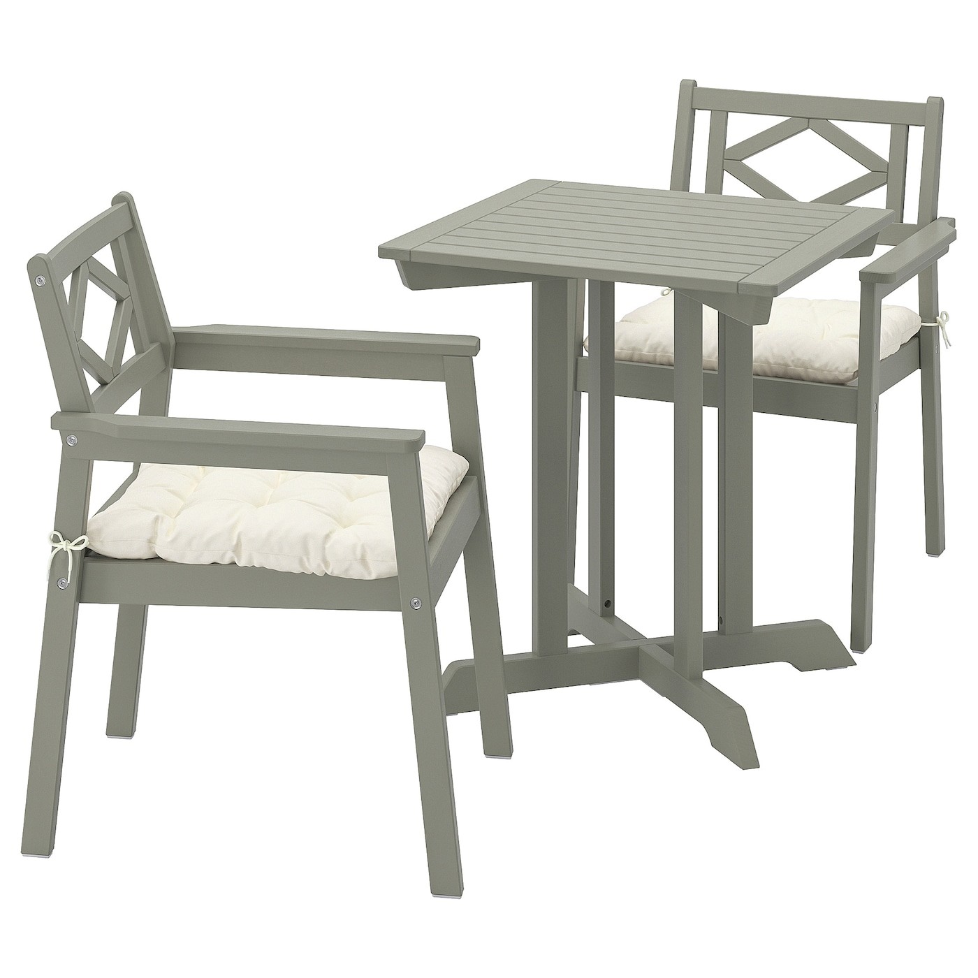 BONDHOLMEN Table+2 chairs w armrests, outdoor