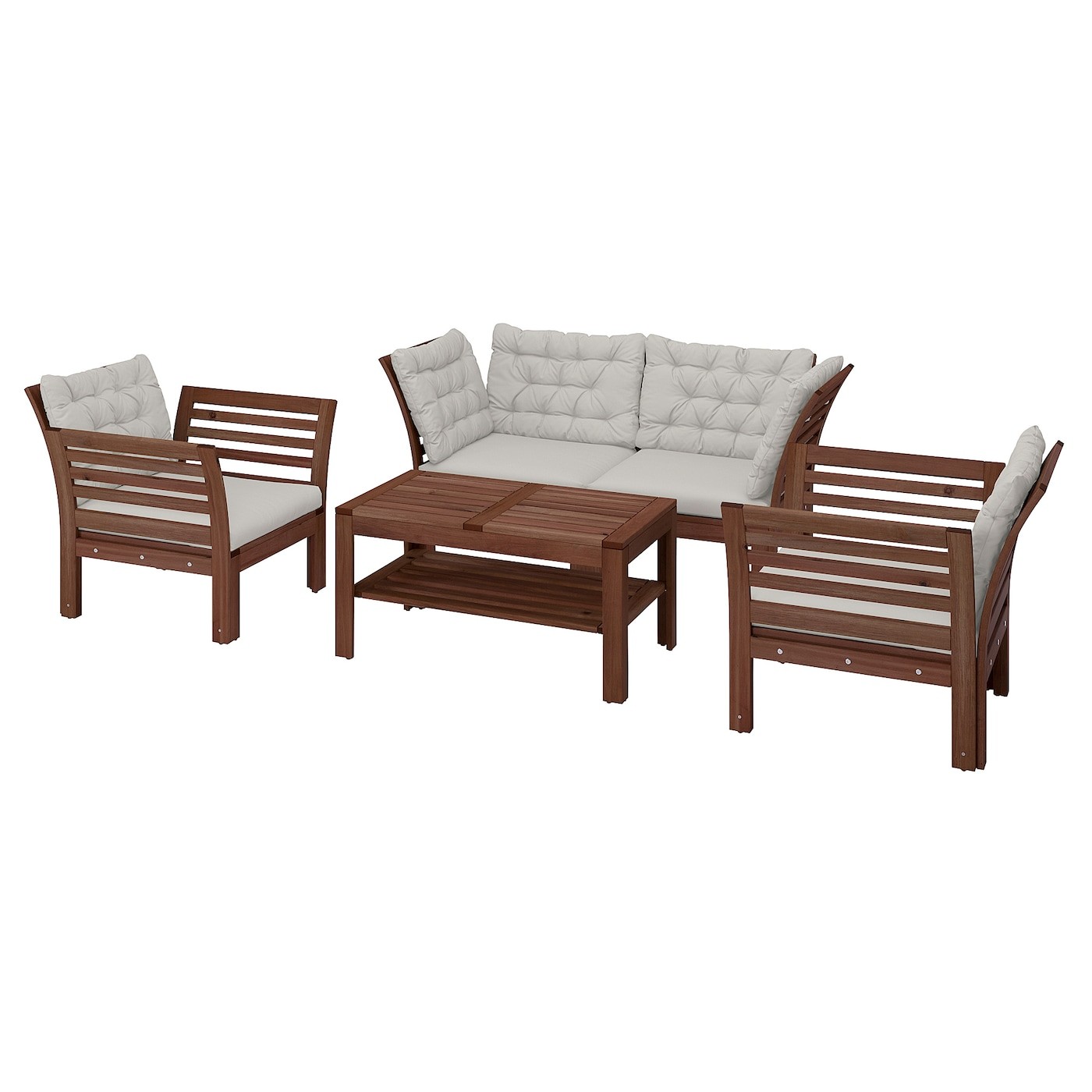 ÄPPLARÖ 4-seat conversation set, outdoor